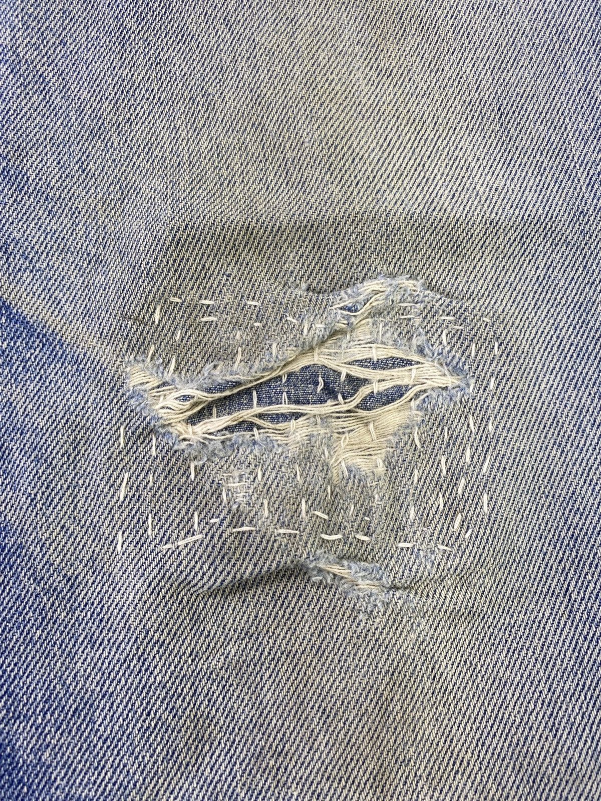 Edwin Edwin Made In Italy Distress Blue Wash Jeans - J792 Size US 28 / EU 44 - 10 Thumbnail