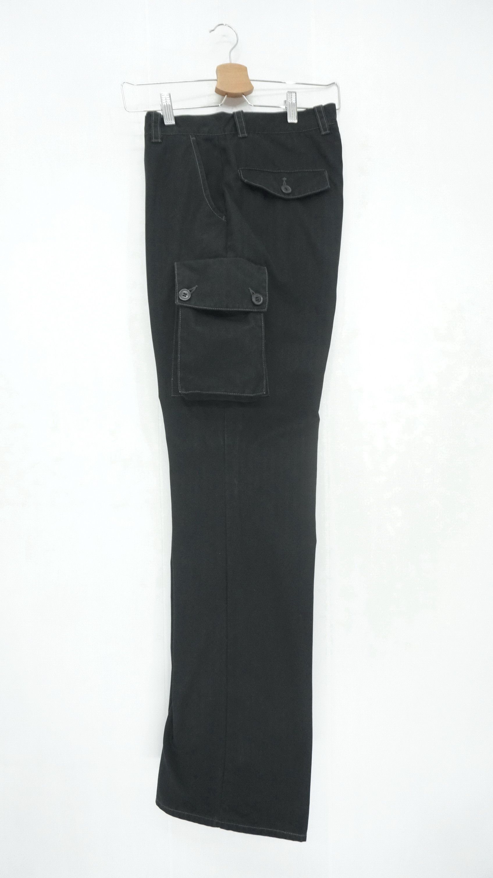 Japanese Brand Dope! ALLIX DESIGN TOKYO Striped Flared Worn Cargo Pants Size US 29 - 4 Thumbnail