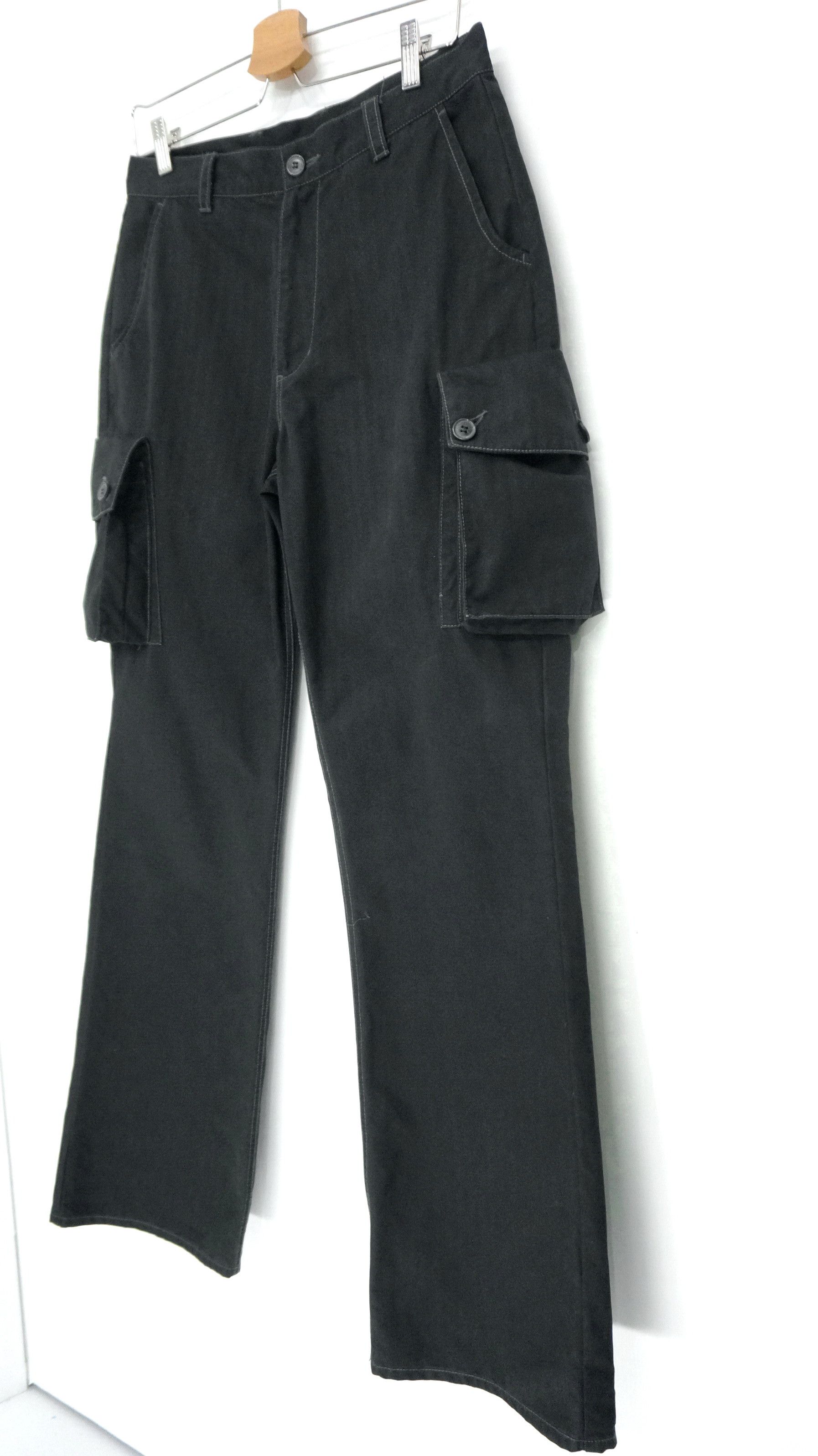 Japanese Brand Dope! ALLIX DESIGN TOKYO Striped Flared Worn Cargo Pants Size US 29 - 1 Thumbnail