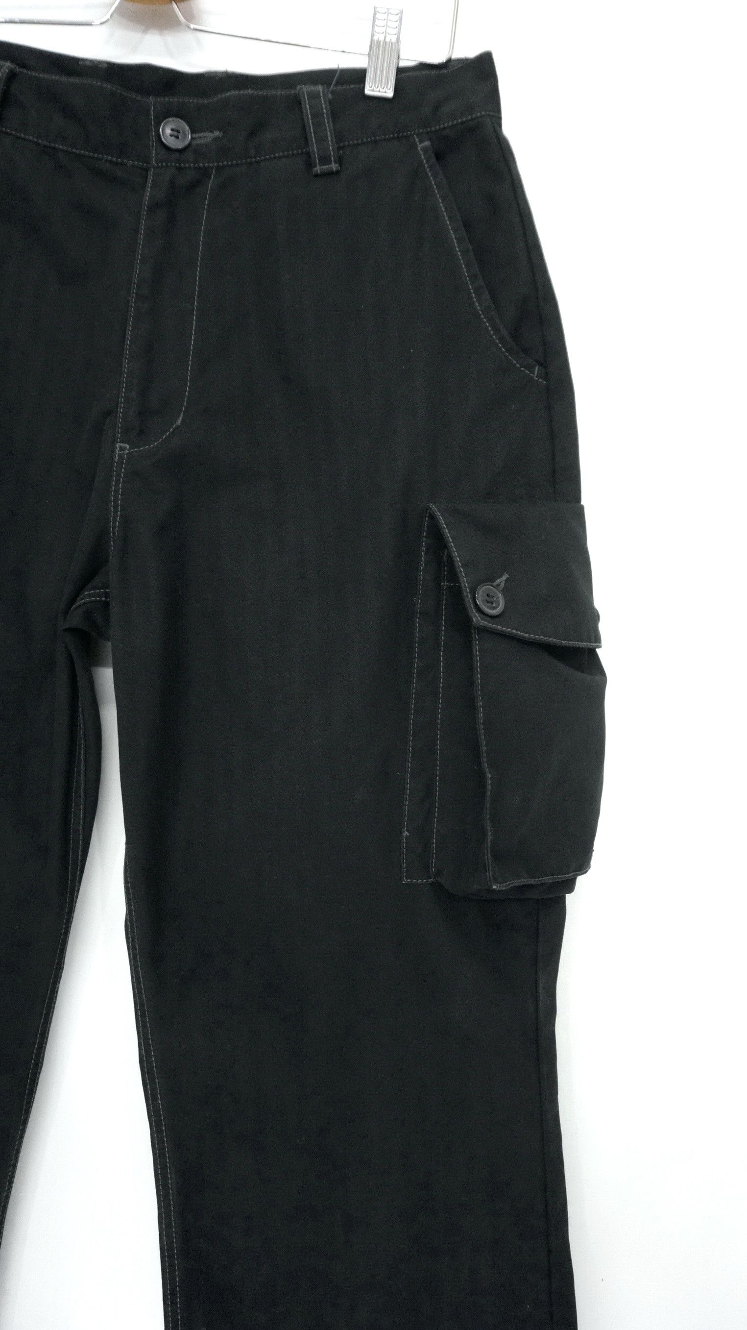 Japanese Brand Dope! ALLIX DESIGN TOKYO Striped Flared Worn Cargo Pants Size US 29 - 7 Thumbnail