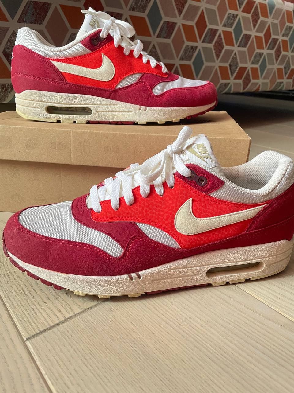Nike × Patta × atmos Nike Air Max 1 Legacy Red Supreme Tn Parra ACG Fragment Bw Size US 10 / EU 43 - 4 Thumbnail