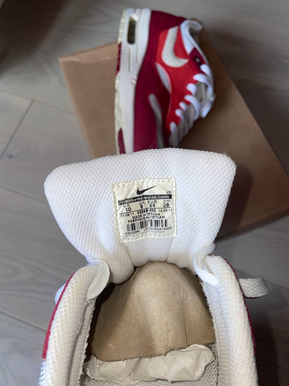 Nike × Patta × atmos Nike Air Max 1 Legacy Red Supreme Tn Parra ACG Fragment Bw Size US 10 / EU 43 - 3 Thumbnail