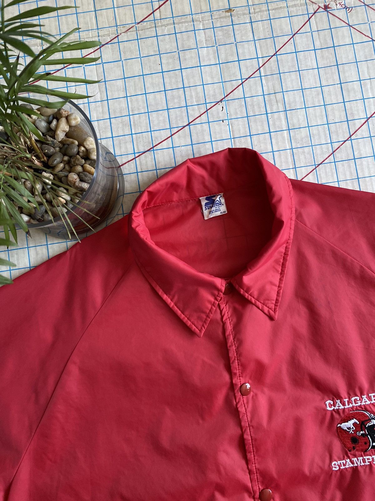 Starter × Vintage Vintage Starter Calgary Stampeders Coaches Jacket Red XL Size US XL / EU 56 / 4 - 7 Thumbnail
