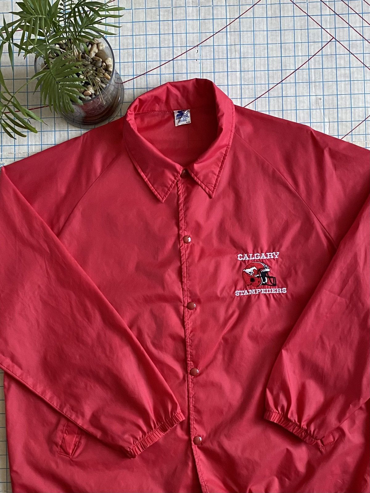 Starter × Vintage Vintage Starter Calgary Stampeders Coaches Jacket Red XL Size US XL / EU 56 / 4 - 3 Thumbnail