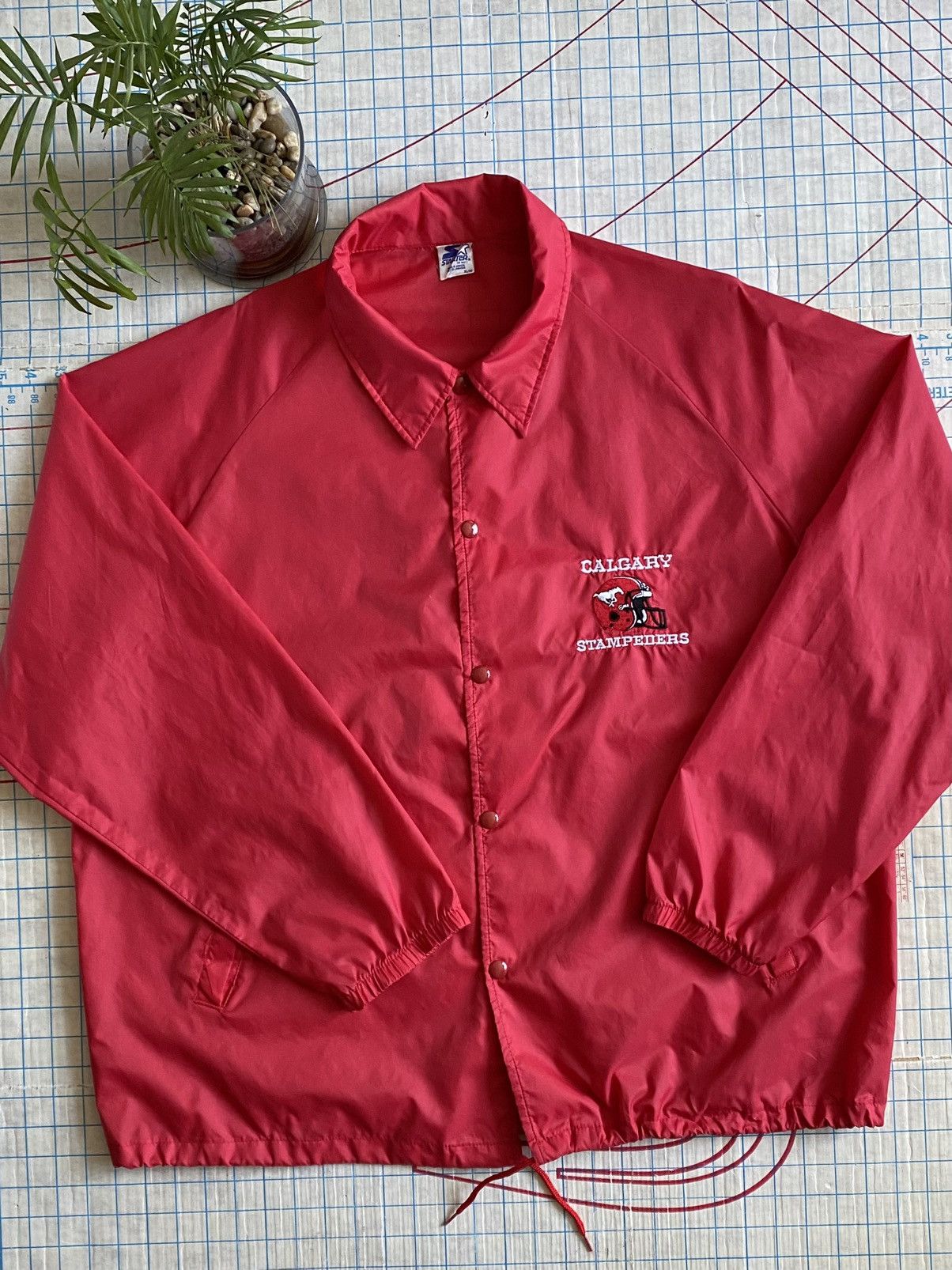 Starter × Vintage Vintage Starter Calgary Stampeders Coaches Jacket Red XL Size US XL / EU 56 / 4 - 1 Thumbnail