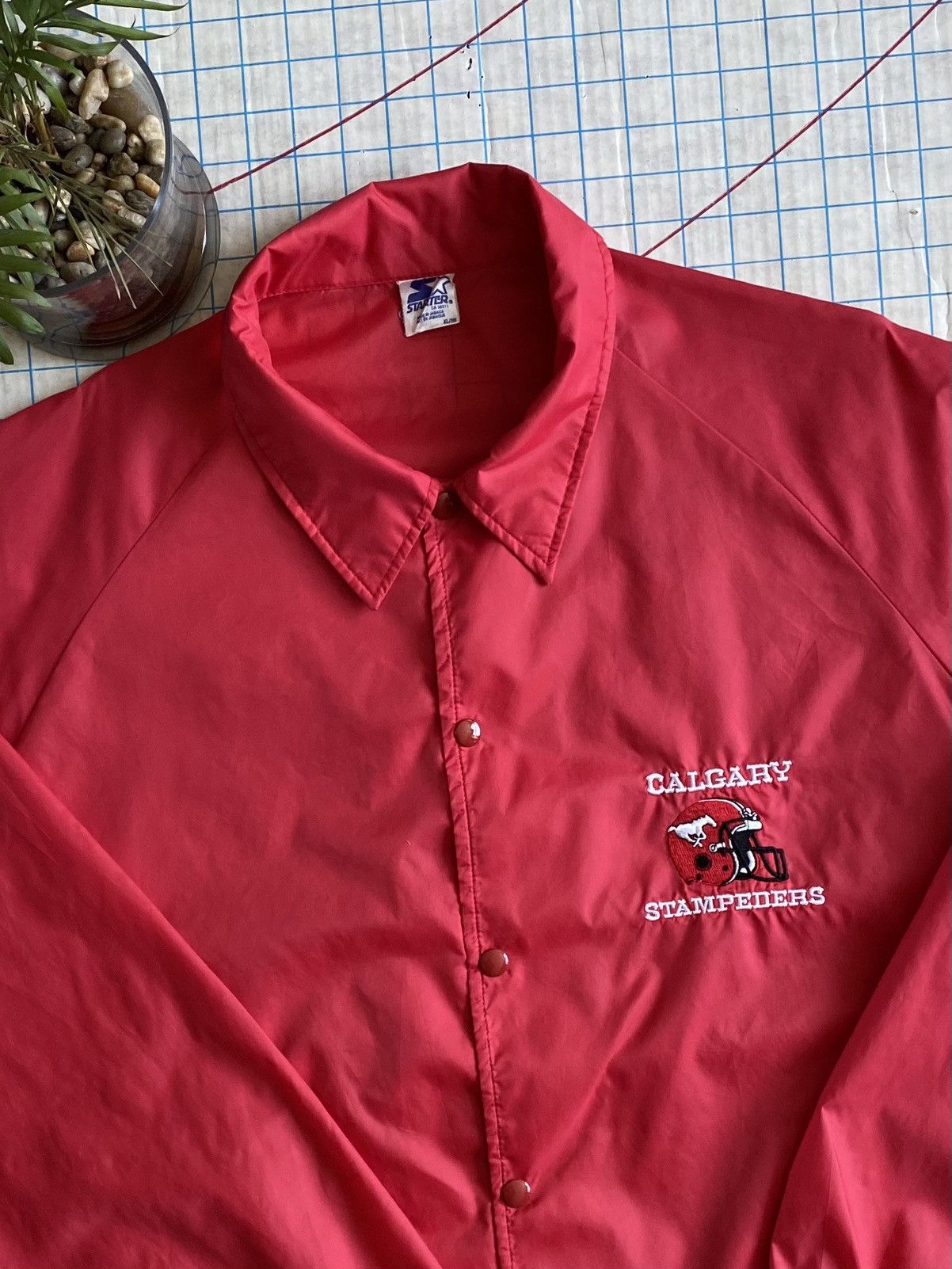 Starter × Vintage Vintage Starter Calgary Stampeders Coaches Jacket Red XL Size US XL / EU 56 / 4 - 4 Thumbnail