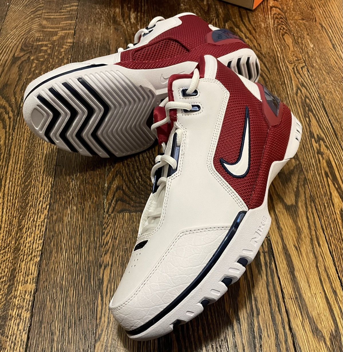 image of Nike Air Zoom Generation Shoes in White/Red, Men's (Size 8.5)