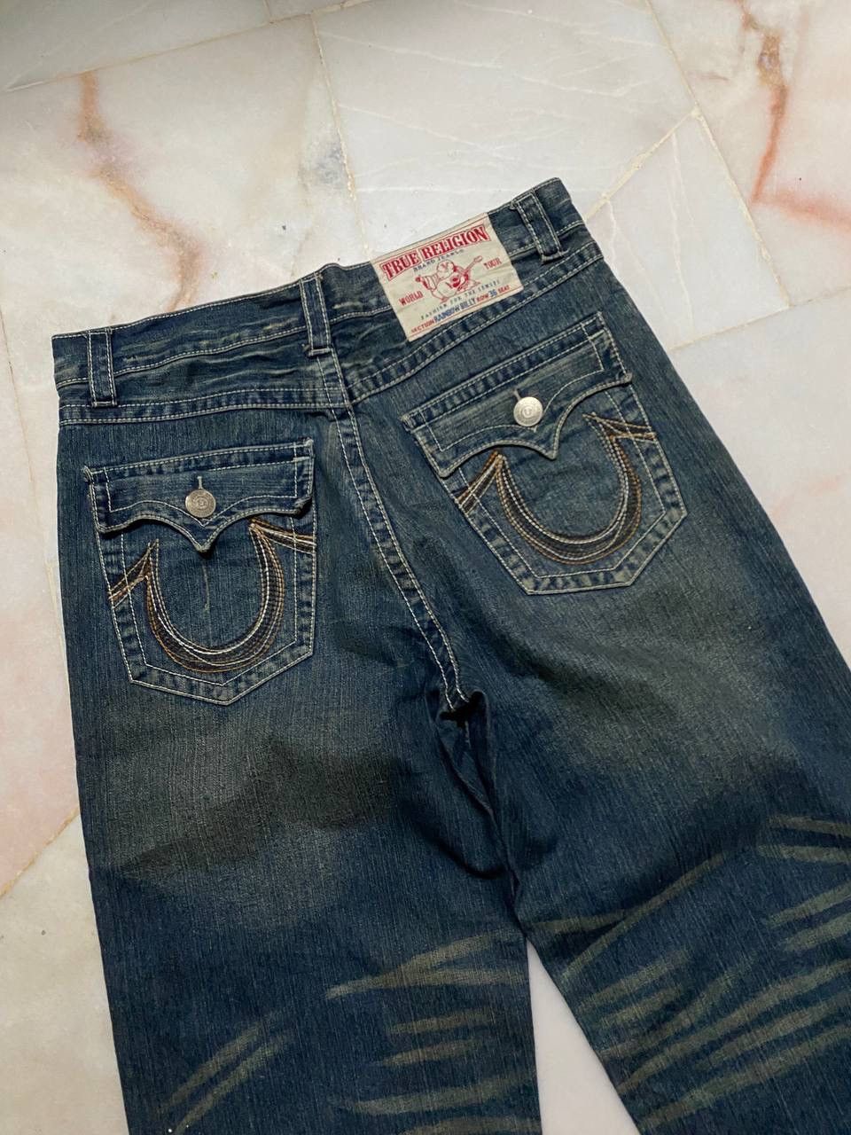 True Religion 🔥Baggy🔥 Vintage True Religion Rainbow Billy Distress ...
