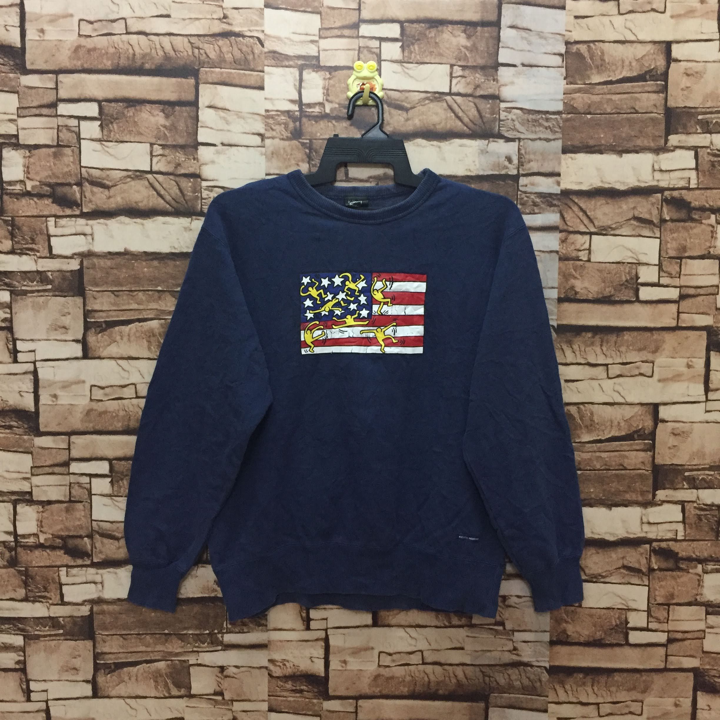Keith Haring Vintage KEITH HARING sweatshirt american flag size M Size US M / EU 48-50 / 2 - 1 Thumbnail