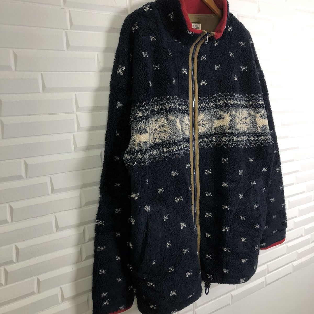 Japanese Brand BLUE DE CHINE PUTIT PRINTED FLEECE ZIPPER JACKET Size US L / EU 52-54 / 3 - 4 Thumbnail
