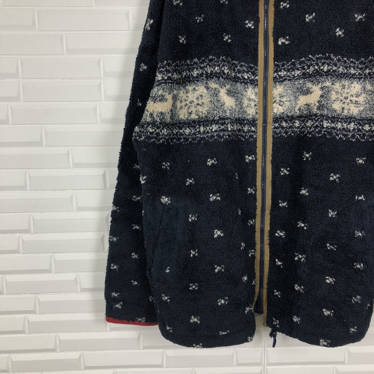 Japanese Brand BLUE DE CHINE PUTIT PRINTED FLEECE ZIPPER JACKET Size US L / EU 52-54 / 3 - 3 Thumbnail