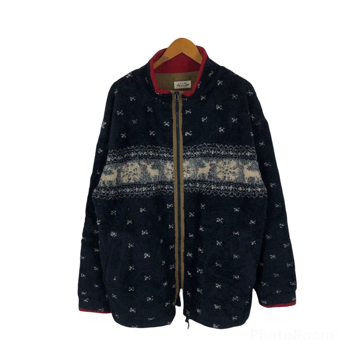 Japanese Brand BLUE DE CHINE PUTIT PRINTED FLEECE ZIPPER JACKET Size US L / EU 52-54 / 3 - 1 Thumbnail