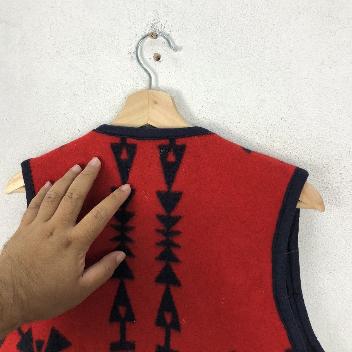 Japanese Brand VINTAGE SILVERADO VEST WOOL INDIAN MOTORCYLE DESIGN NAVAJO Size US M / EU 48-50 / 2 - 8 Thumbnail