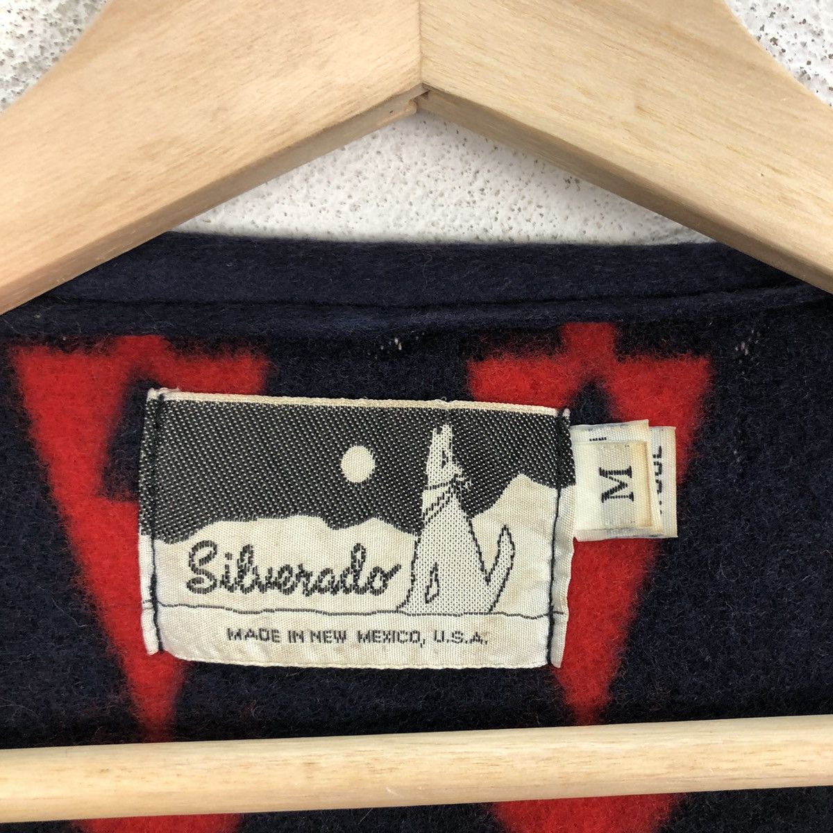 Japanese Brand VINTAGE SILVERADO VEST WOOL INDIAN MOTORCYLE DESIGN NAVAJO Size US M / EU 48-50 / 2 - 10 Thumbnail