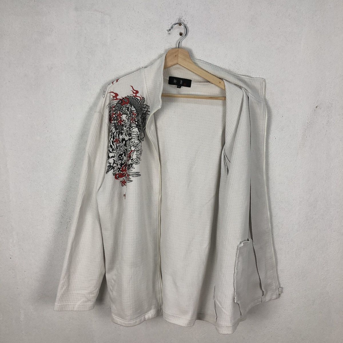 Japanese Brand VINTAGE SUKAJAN DESIGN DRAGON ZIPPER JACKET JAPAN Size US L / EU 52-54 / 3 - 8 Thumbnail