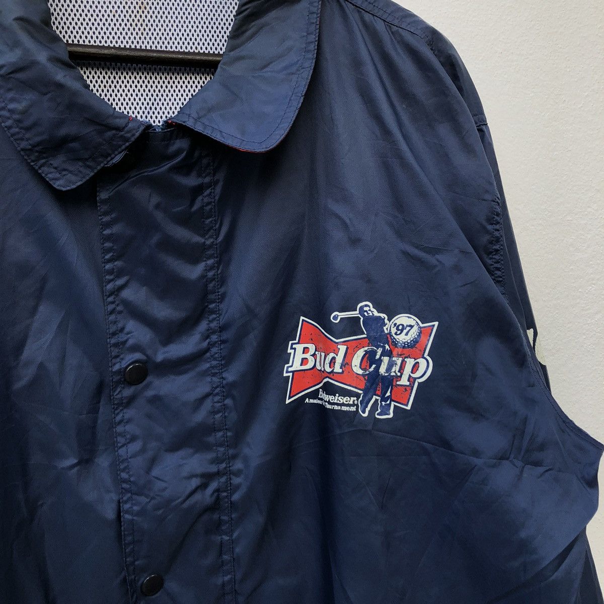Japanese Brand VINTAGE BUDWEISER KING OF BEERS BIG LOO LIGHT JACKET Size US L / EU 52-54 / 3 - 4 Thumbnail