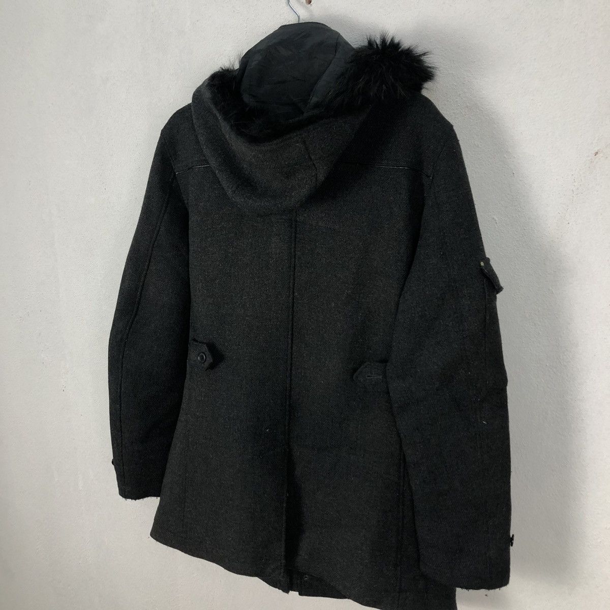 Japanese Brand RARE MINK FUR HOODIE WOOL JACKET KATHARINE HAMNETT LONDON Size US XL / EU 56 / 4 - 9 Thumbnail