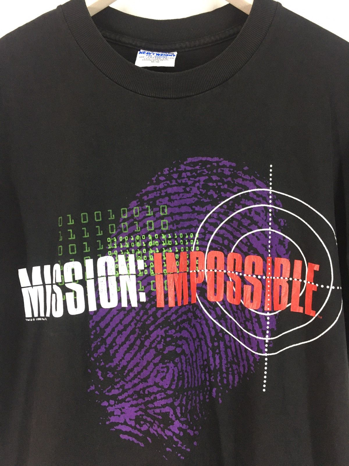 Vintage Vintage 90s Mission: Impossible movie promo t shirt Size US M / EU 48-50 / 2 - 3 Thumbnail