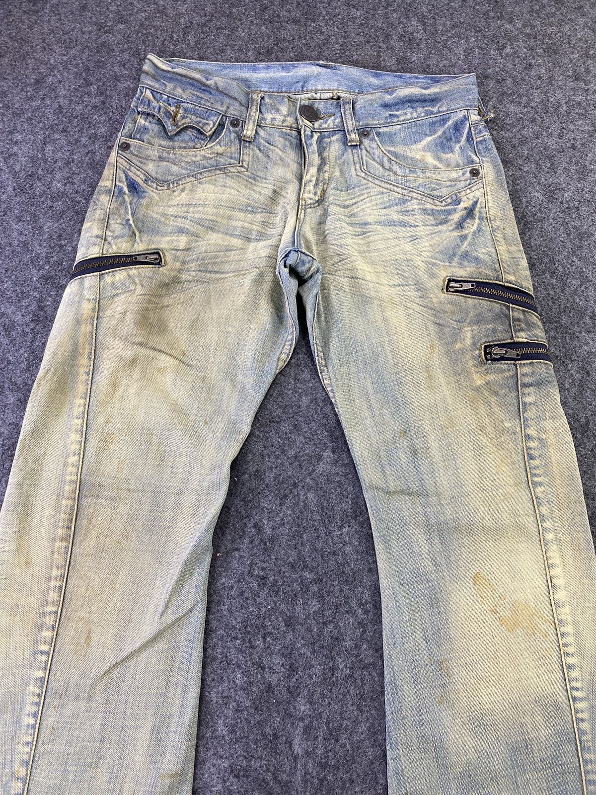 Japanese Brand Setting Cracks Multipocket Zip Jeans J796 - J796 Size US 32 / EU 48 - 9 Thumbnail