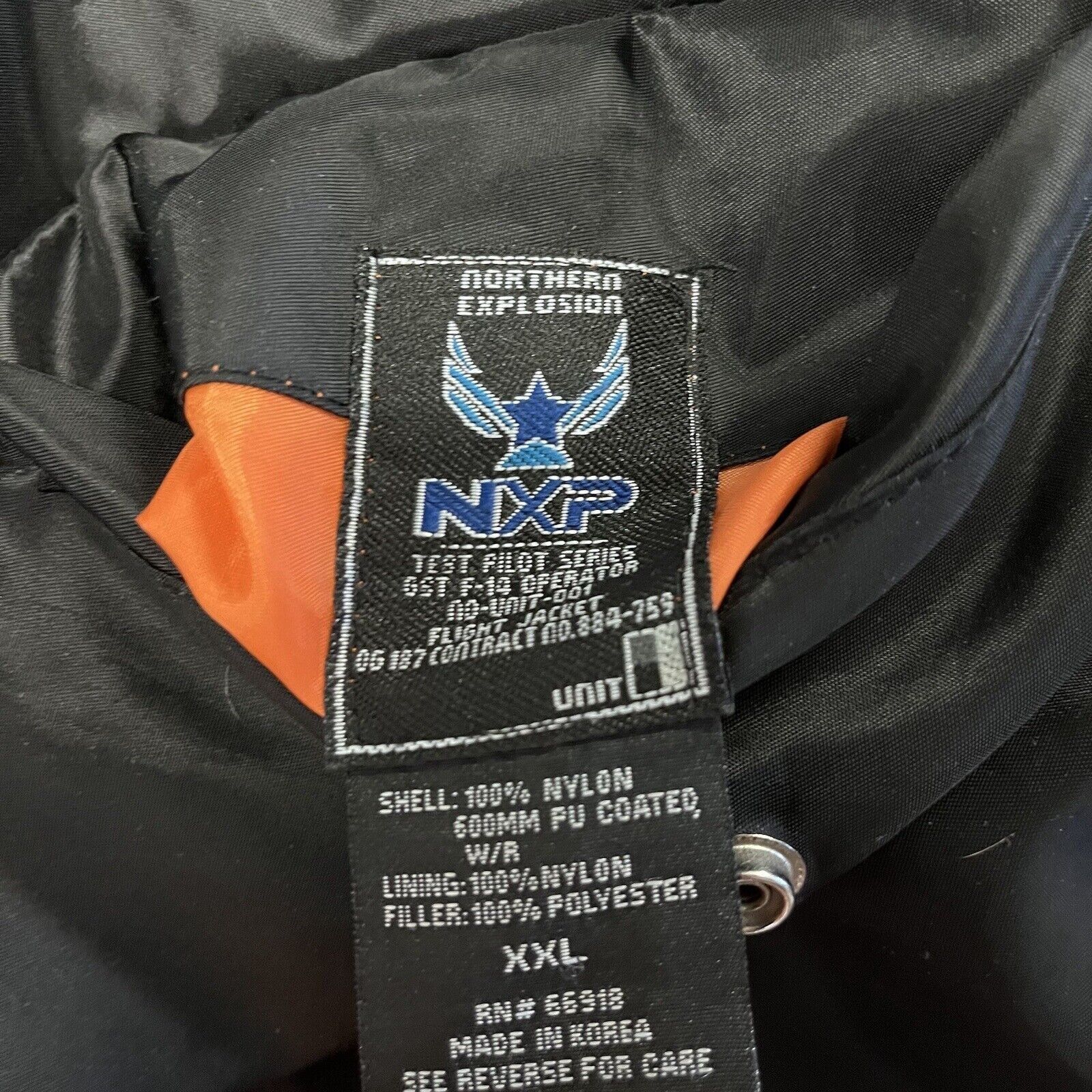 Vintage Vintage Flyers Jacket Mens 2XL Test Pilot Series F-14 NXP Size US XXL / EU 58 / 5 - 5 Thumbnail
