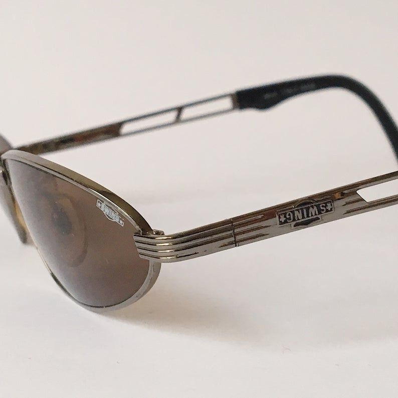 Vintage Swing Vintage Oval Sunglasses Metal Frame 90s Size ONE SIZE - 5 Thumbnail