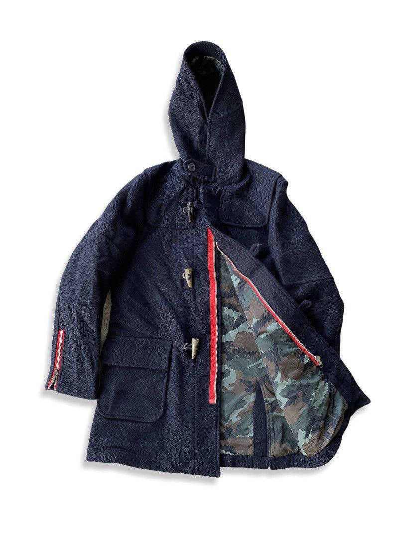 Japanese Brand MadeInJapan Maniac Works Camo Wool Duffle Long Coat Size US M / EU 48-50 / 2 - 1 Thumbnail