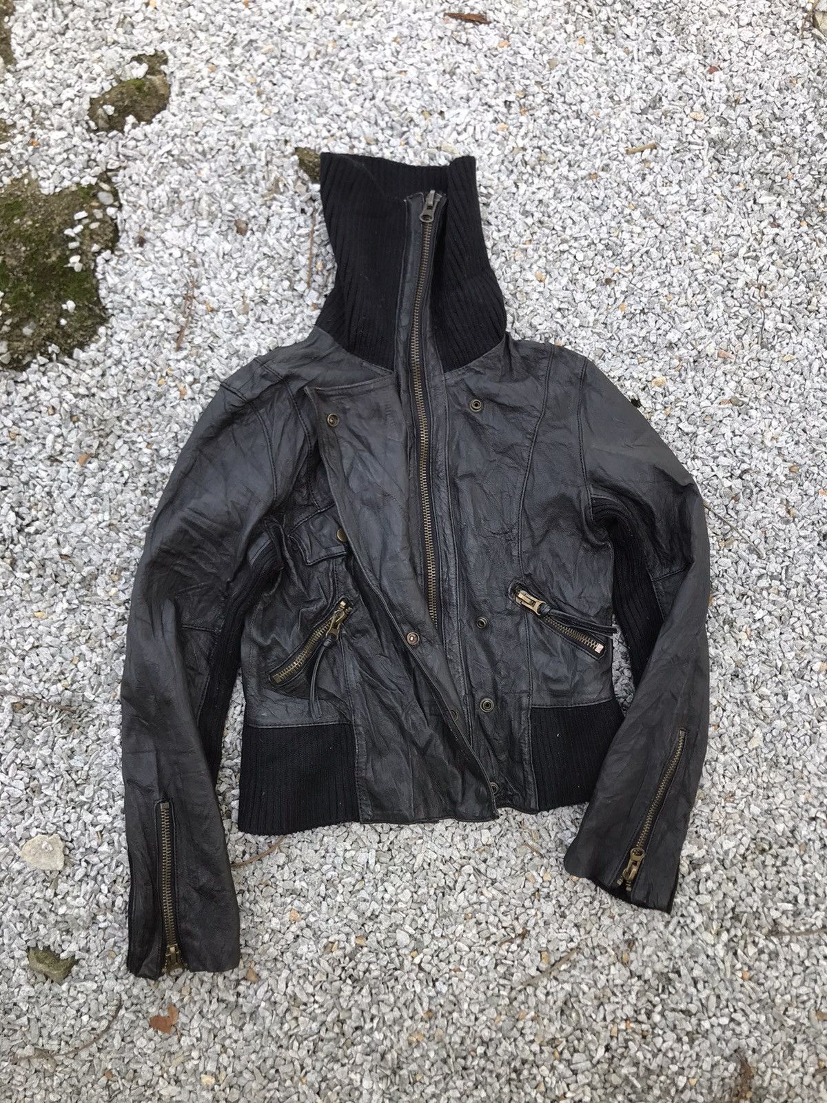 image of Leather Jacket x Vintage Japanesebrand Biemme Leather Biker Jacket in Black, Women's (Size Small)