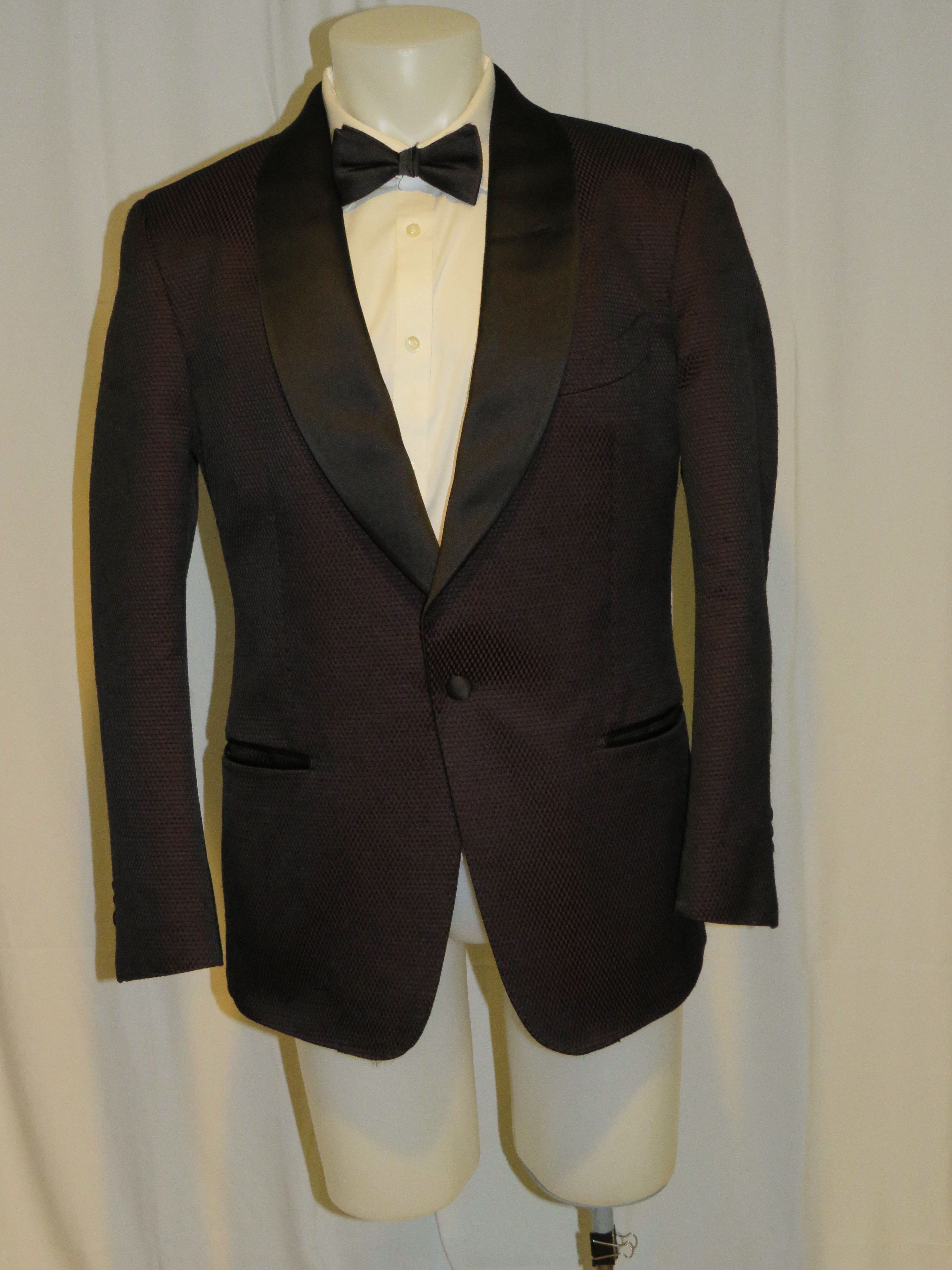 O'Connor Merlot Silk Blend Shawl Collar Evening Jacket 38R
