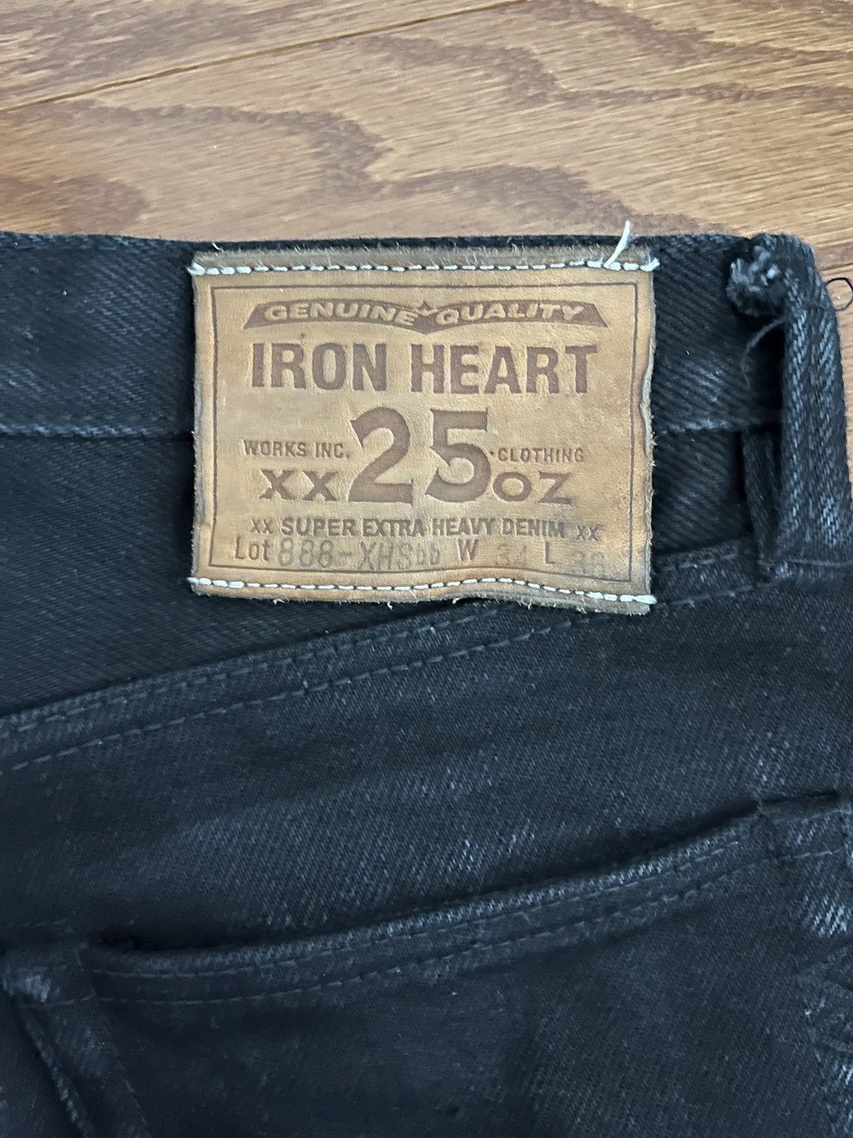 Iron Heart IRON HEART JAPANESE SELVEDGE BLACK DENIM 25OZ 32x36 Grailed