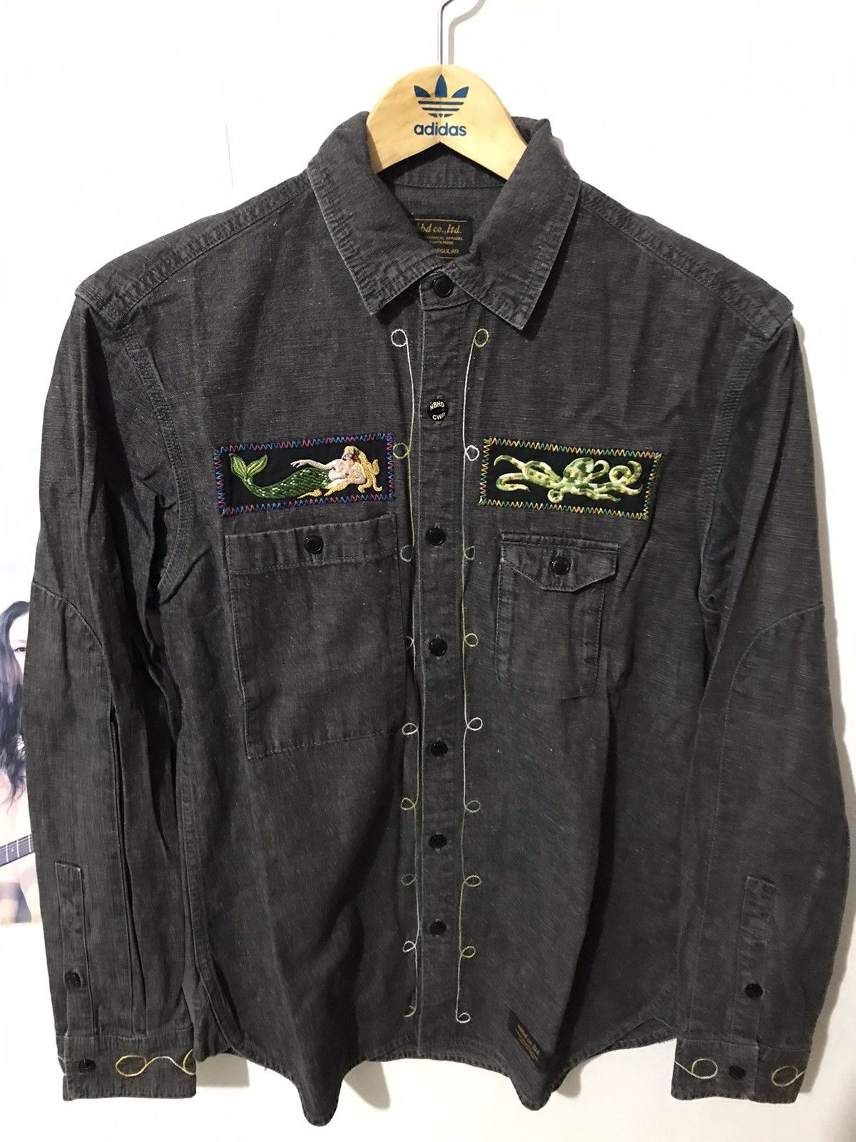 Neighborhood Neighborhood denim shirt Mermaid Kraken Octopus Size US S / EU 44-46 / 1 - 1 Thumbnail