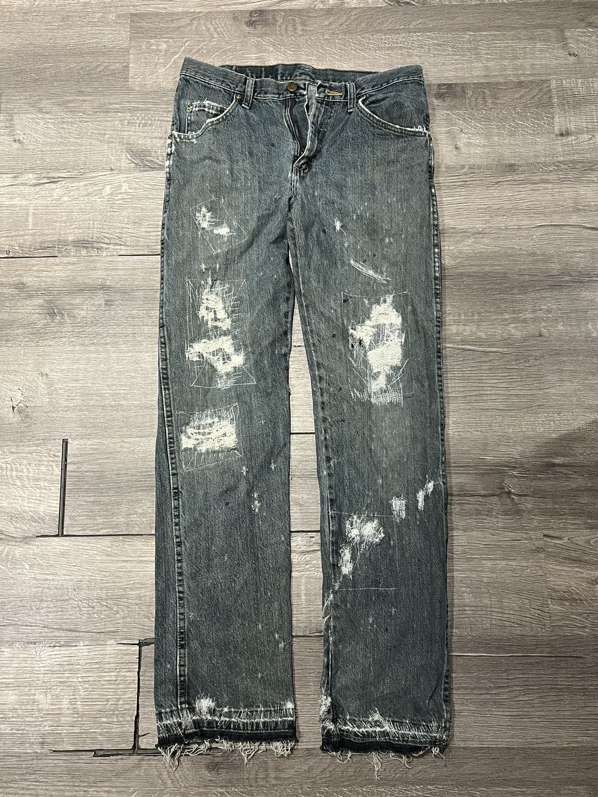 90s repaired wrangler jeans