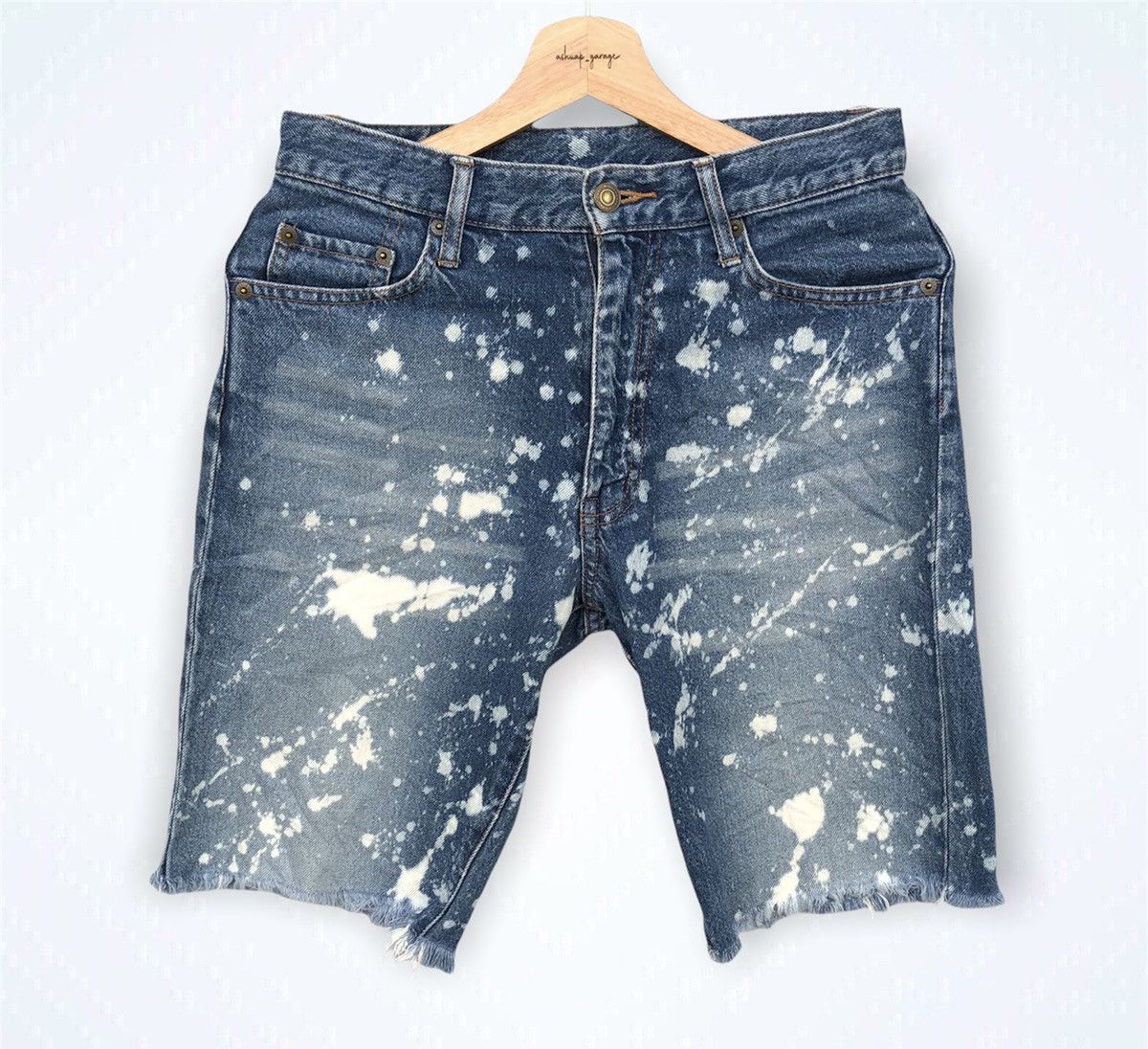 Vintage Custom Japanese Brand 02095 Acid Wash Short Pant