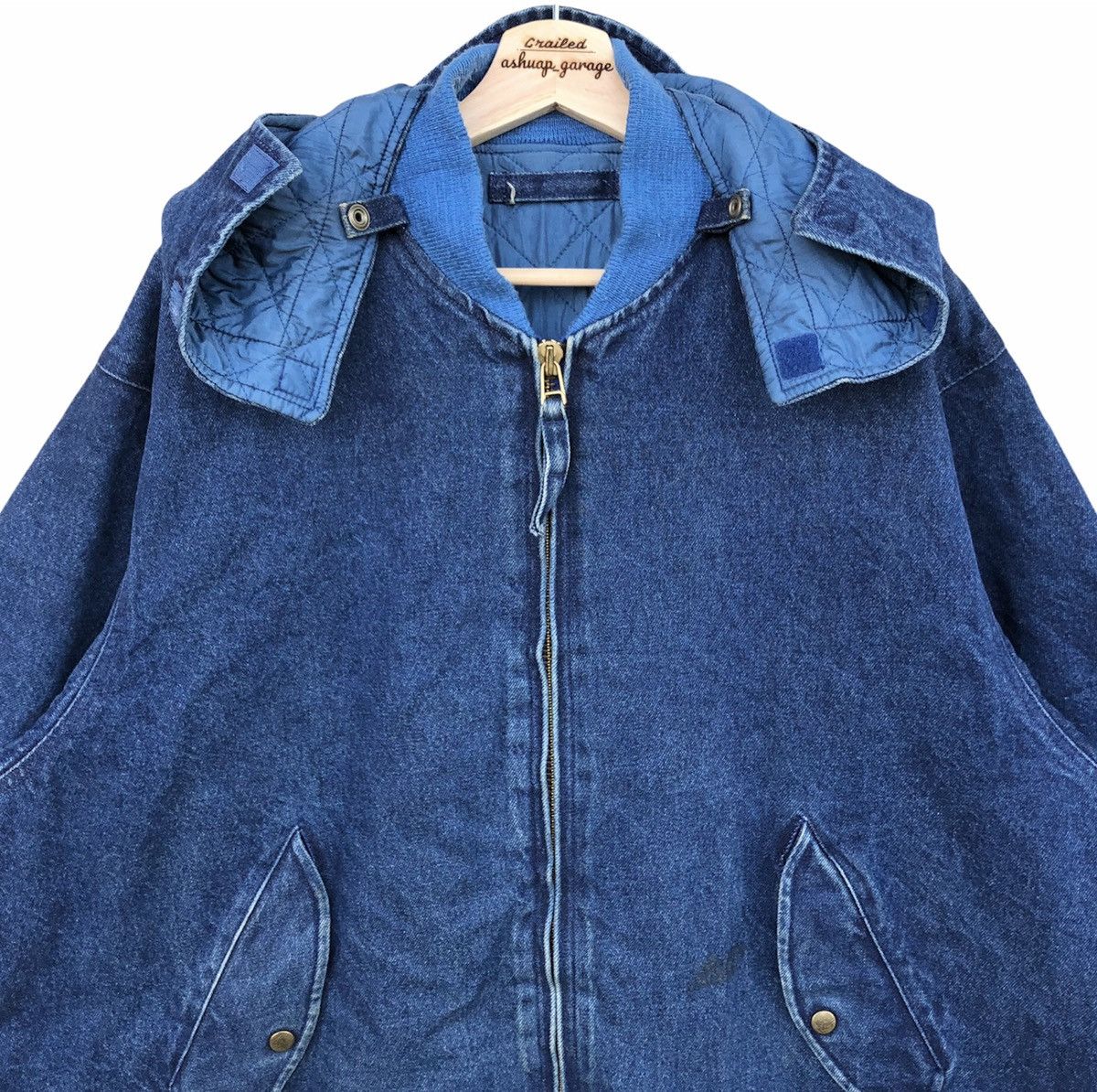 Designer × Karl Helmut Karl Helmut Big Logo at Torso Oversized Denim Jacket Size US XL / EU 56 / 4 - 2 Thumbnail