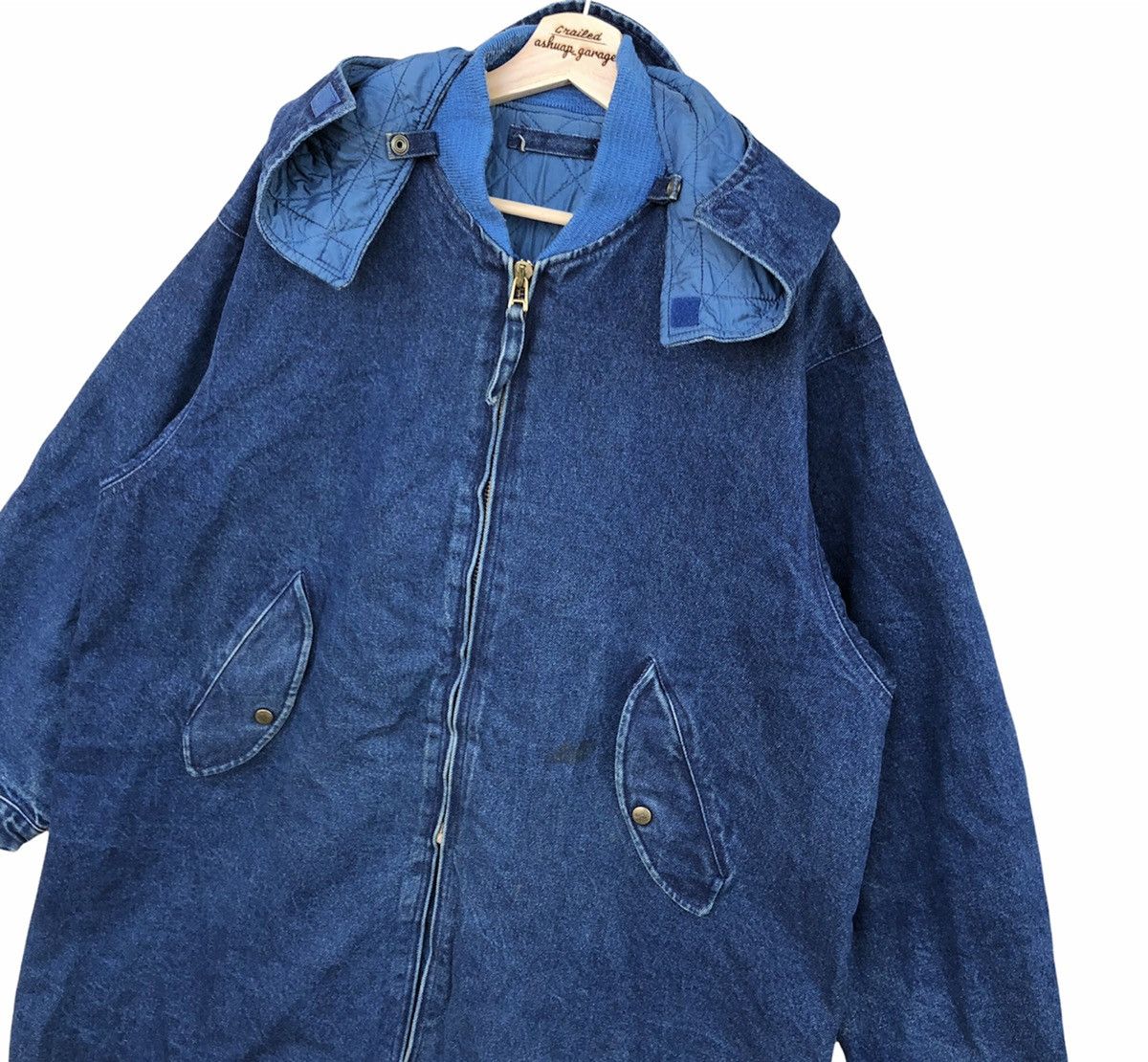 Designer × Karl Helmut Karl Helmut Big Logo at Torso Oversized Denim Jacket Size US XL / EU 56 / 4 - 8 Thumbnail