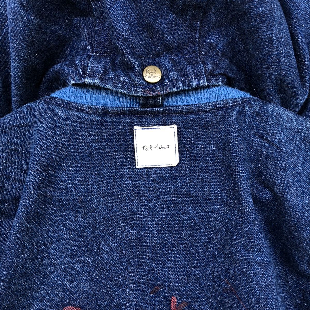 Designer × Karl Helmut Karl Helmut Big Logo at Torso Oversized Denim Jacket Size US XL / EU 56 / 4 - 13 Thumbnail