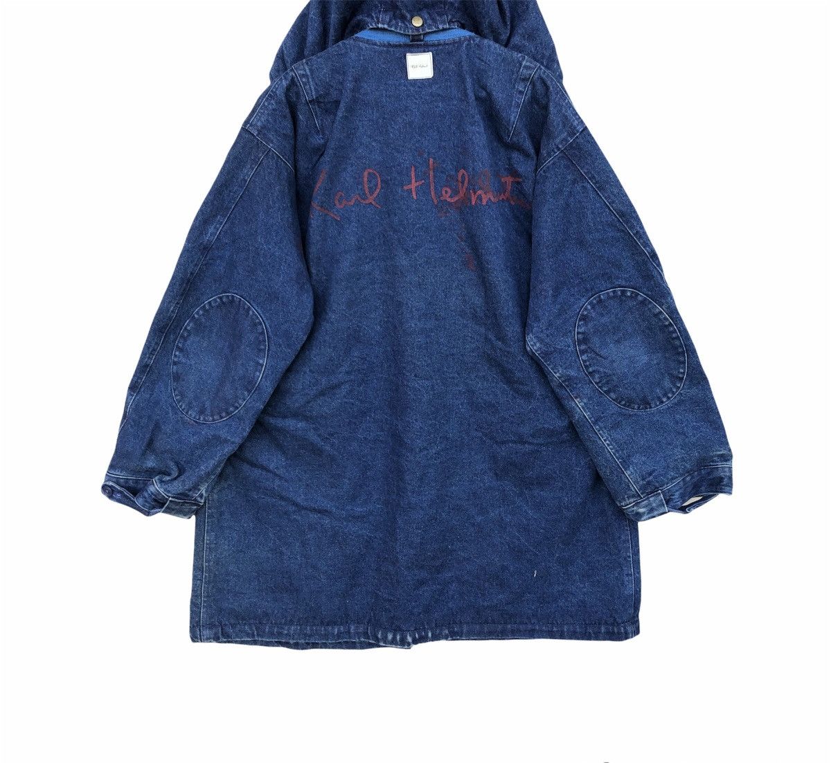 Designer × Karl Helmut Karl Helmut Big Logo at Torso Oversized Denim Jacket Size US XL / EU 56 / 4 - 11 Thumbnail