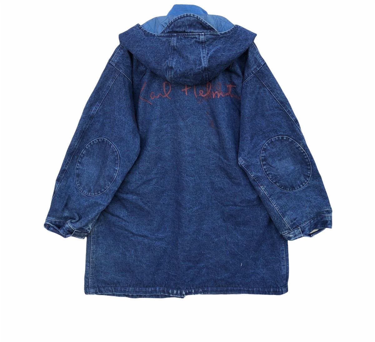 Designer × Karl Helmut Karl Helmut Big Logo at Torso Oversized Denim Jacket Size US XL / EU 56 / 4 - 10 Thumbnail