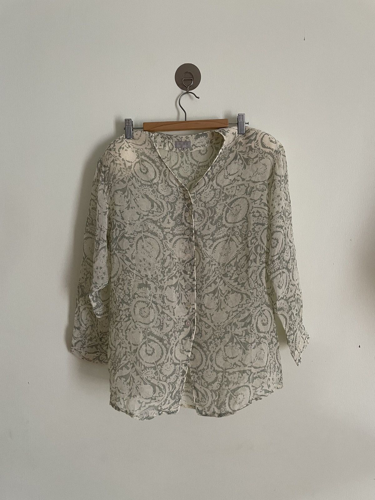 image of Vintage Nino Cerruti Pattern Shirt in Unspecified, Women's (Size XS)