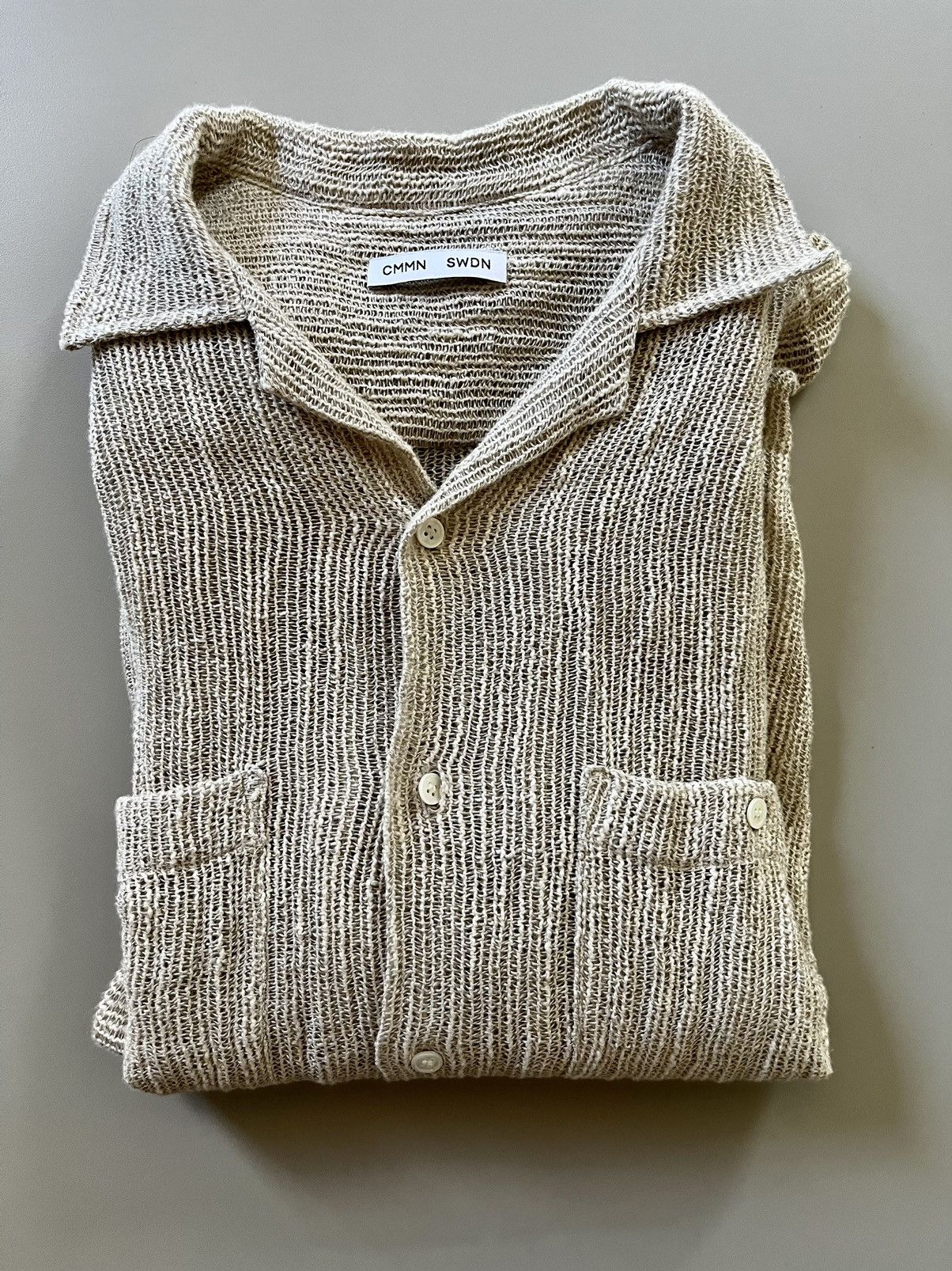 CMMN SWDN Open Knit Camp Collar Size US S / EU 44-46 / 1 - 1 Thumbnail