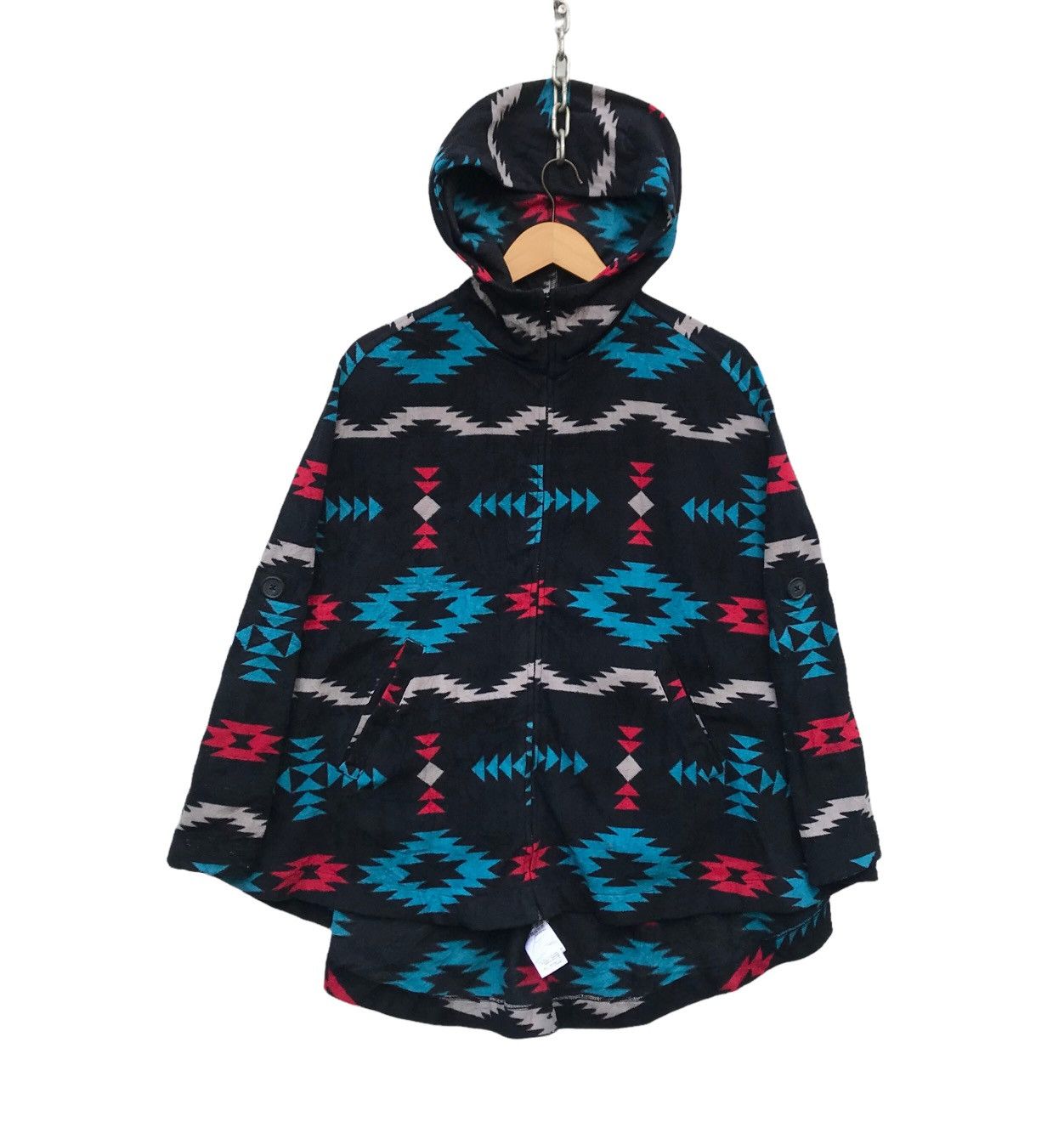 Native Rare Navajo Native Pattern Hoodie Poncho Size US L / EU 52-54 / 3 - 2 Thumbnail