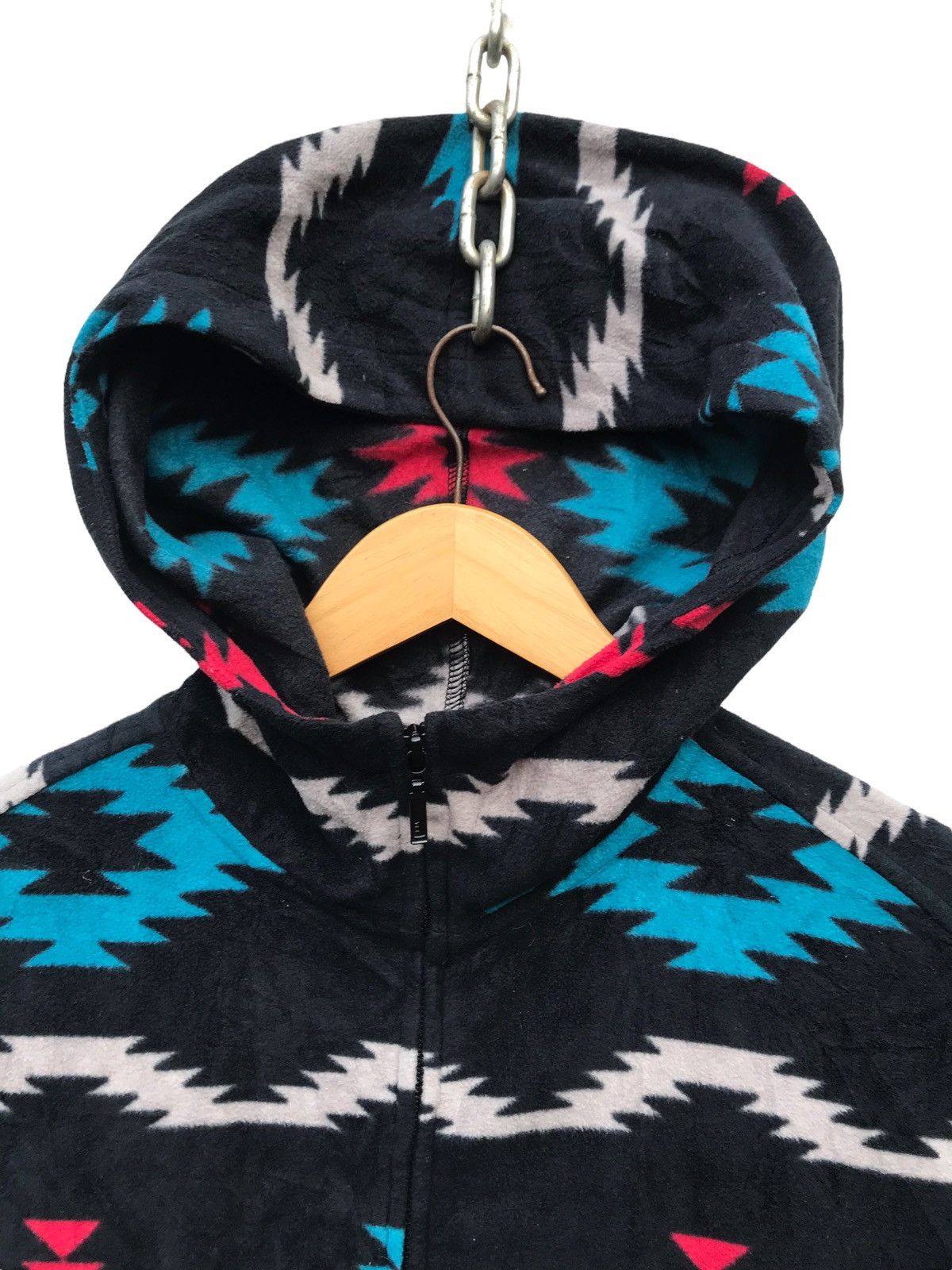 Native Rare Navajo Native Pattern Hoodie Poncho Size US L / EU 52-54 / 3 - 3 Thumbnail