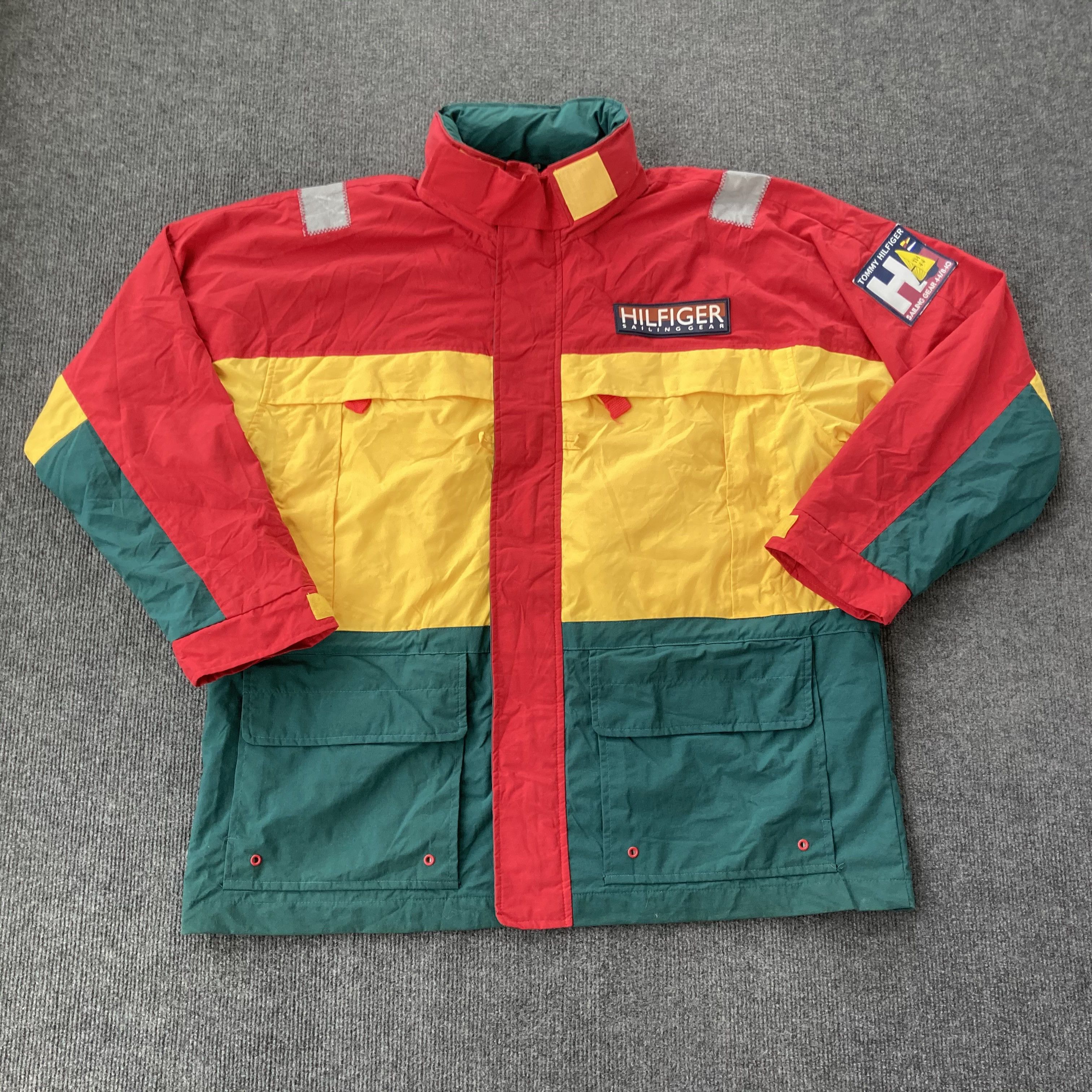 Vtg Tommy Hilfiger Sailing Gear Multicolor Jacket
