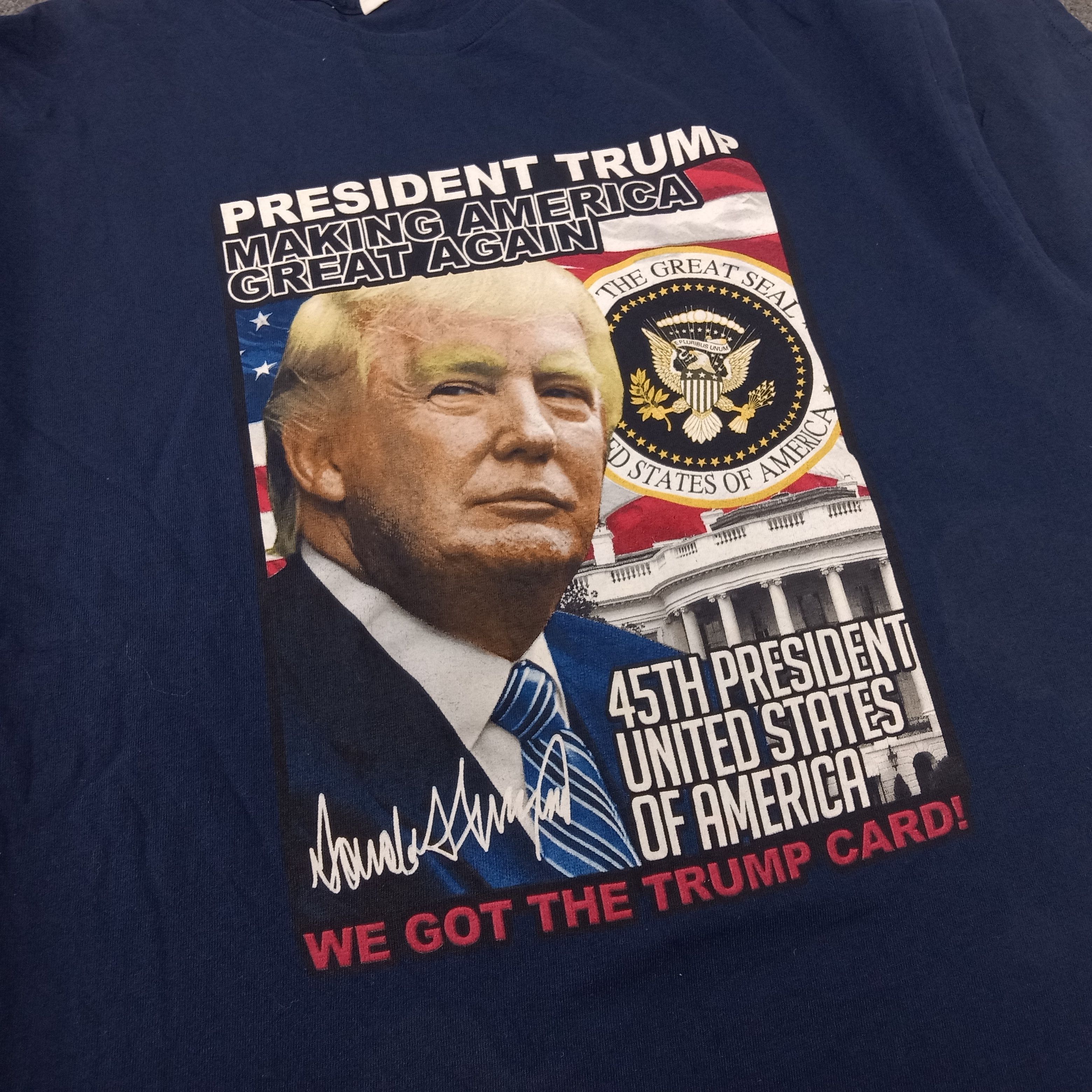 Donald Trump × Vintage President Trump United State Of American Presidents Tshirt Size US XL / EU 56 / 4 - 2 Thumbnail