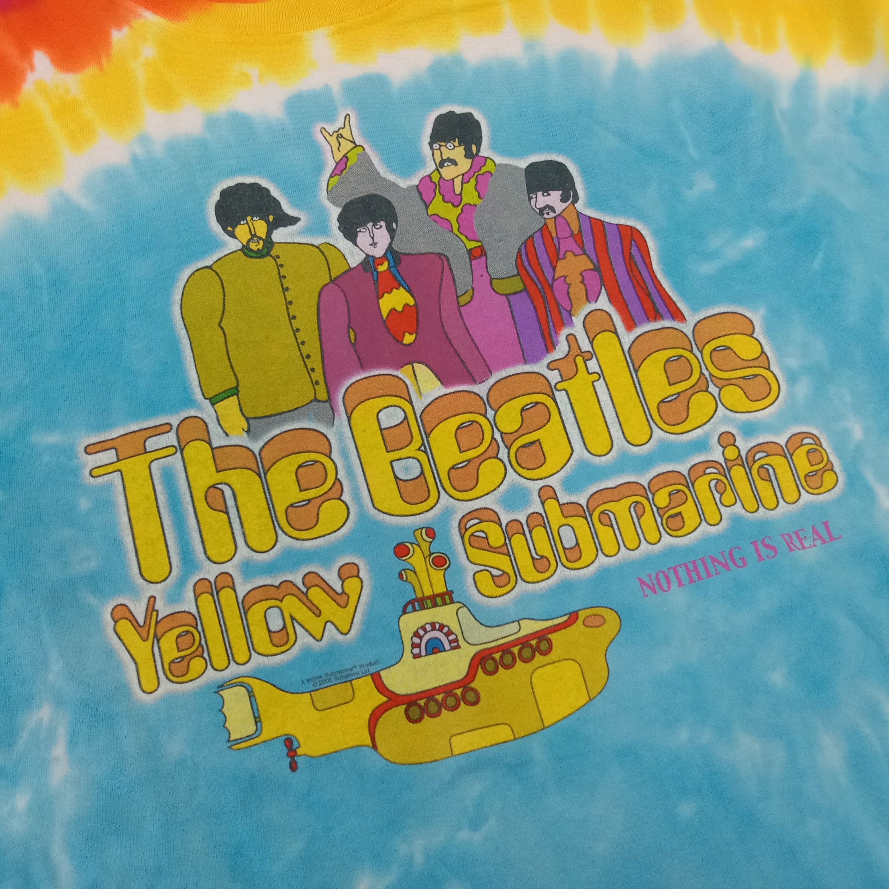 Band Tees × Vintage The Beatles Yellow Submarine Tye Dye Rock Band Tees Size US XL / EU 56 / 4 - 2 Thumbnail