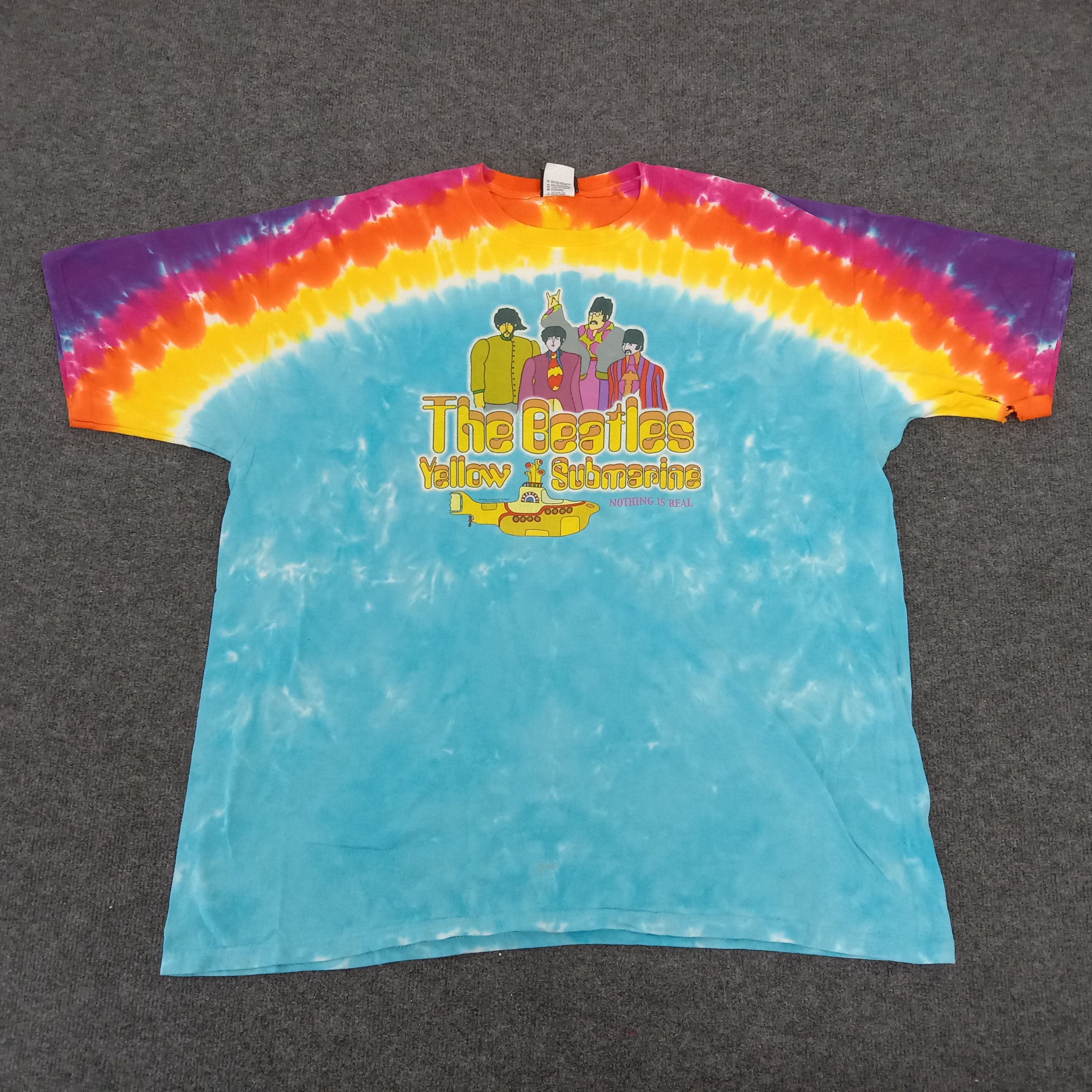 Band Tees × Vintage The Beatles Yellow Submarine Tye Dye Rock Band Tees Size US XL / EU 56 / 4 - 1 Thumbnail