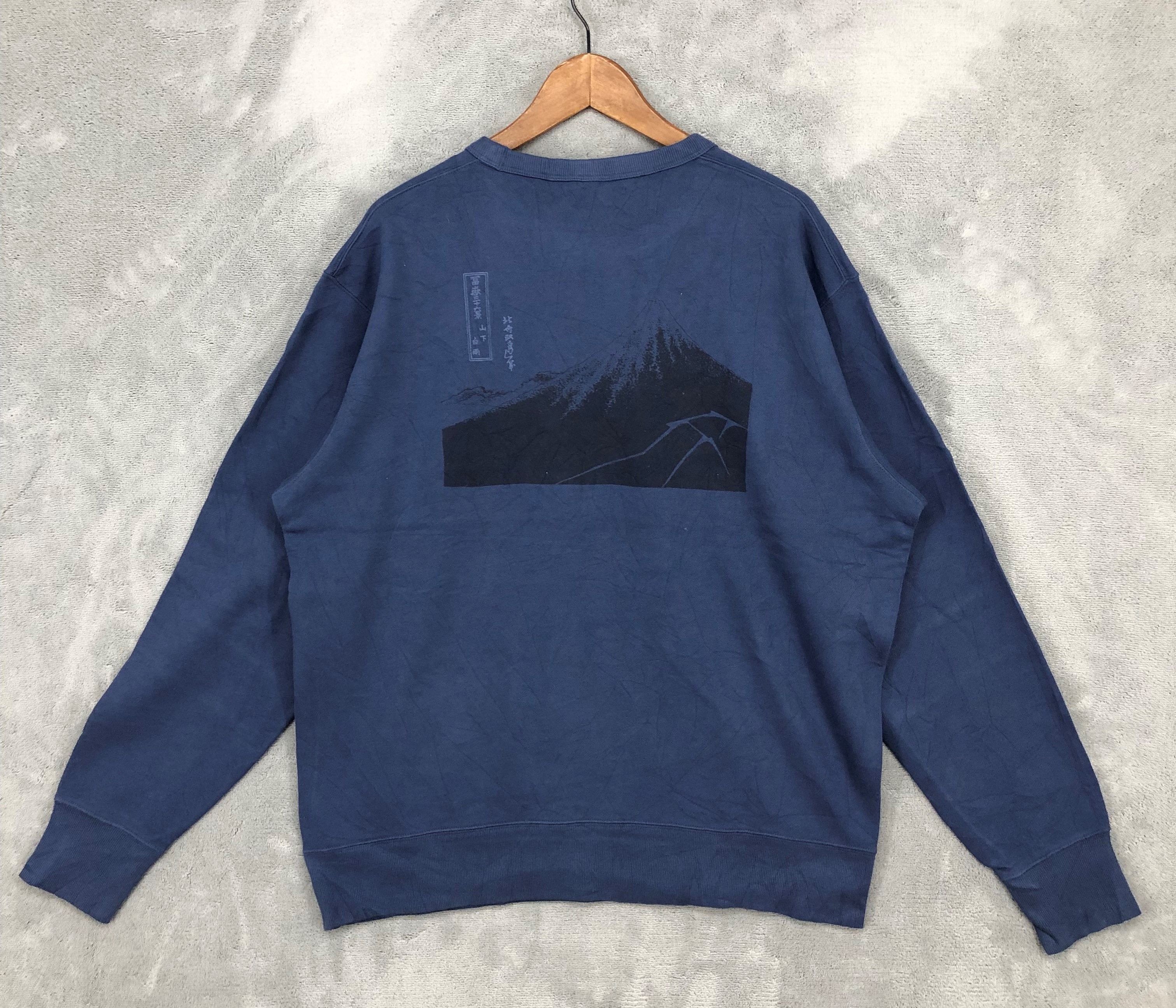 Uniqlo Hokusai Blue Art Sweatshirt Crewneck Tops