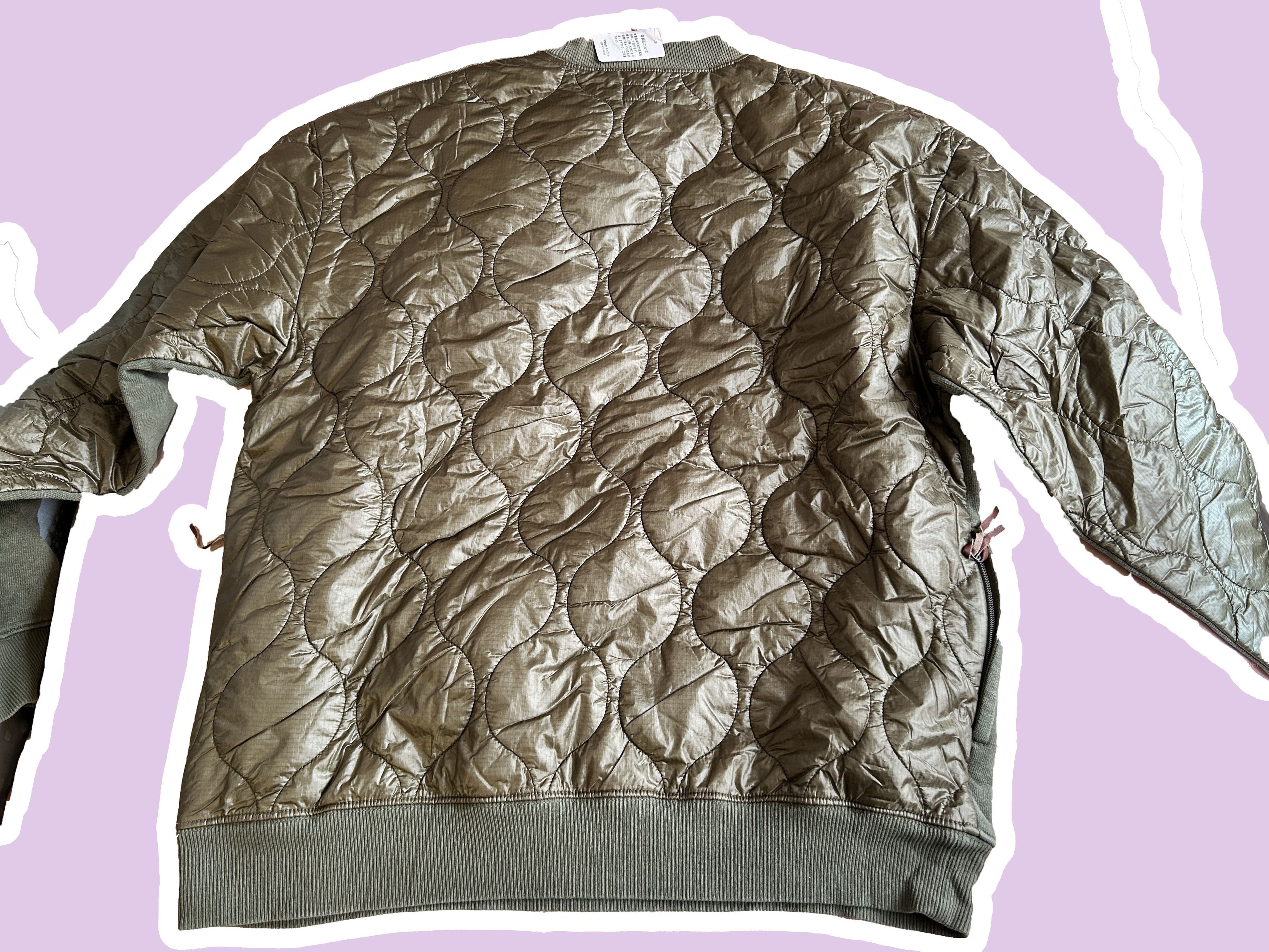 Kapital Oversized Olive Quilted Shell Sweatshirt crewneck jersey Size US S / EU 44-46 / 1 - 2 Thumbnail