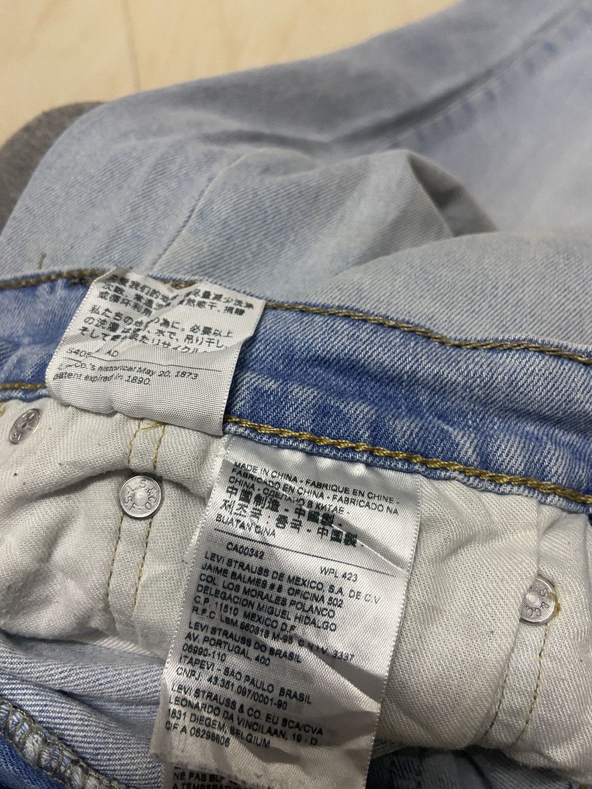 Levi's Vintage 507 Levis Jeans Denim white blue W33 Size US 33 - 9 Thumbnail