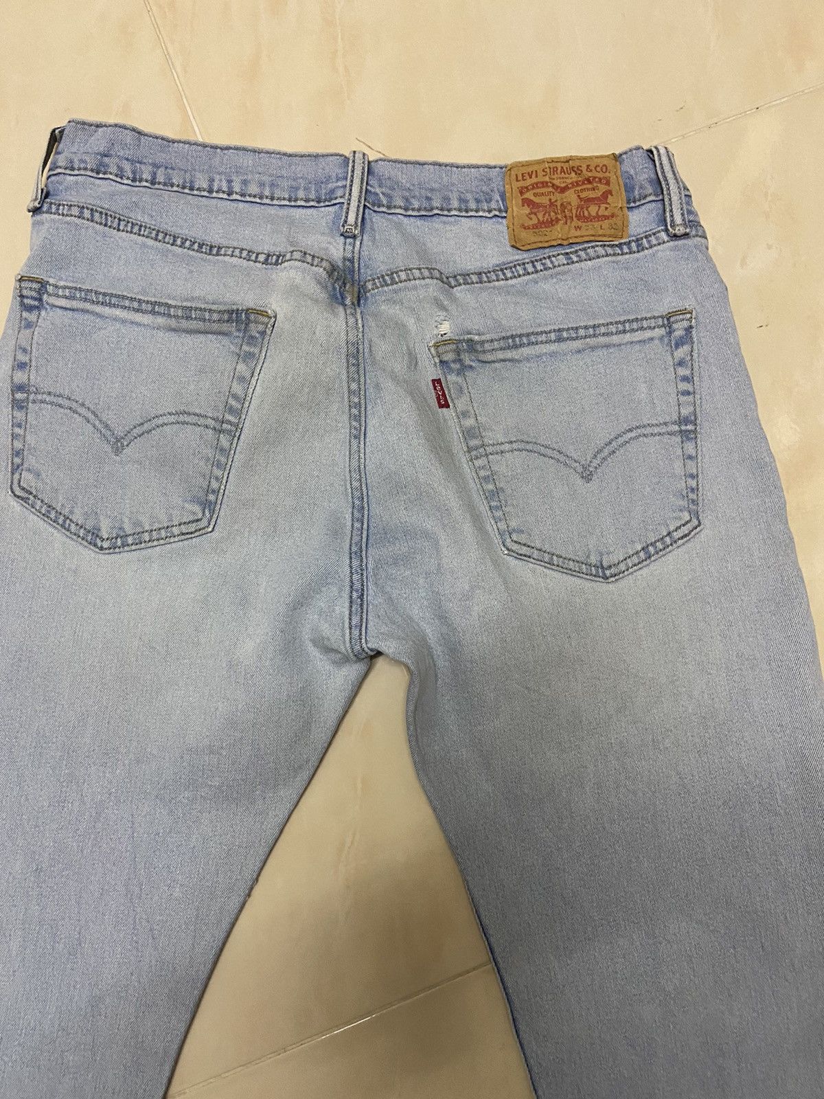 Levi's Vintage 507 Levis Jeans Denim white blue W33 Size US 33 - 6 Thumbnail