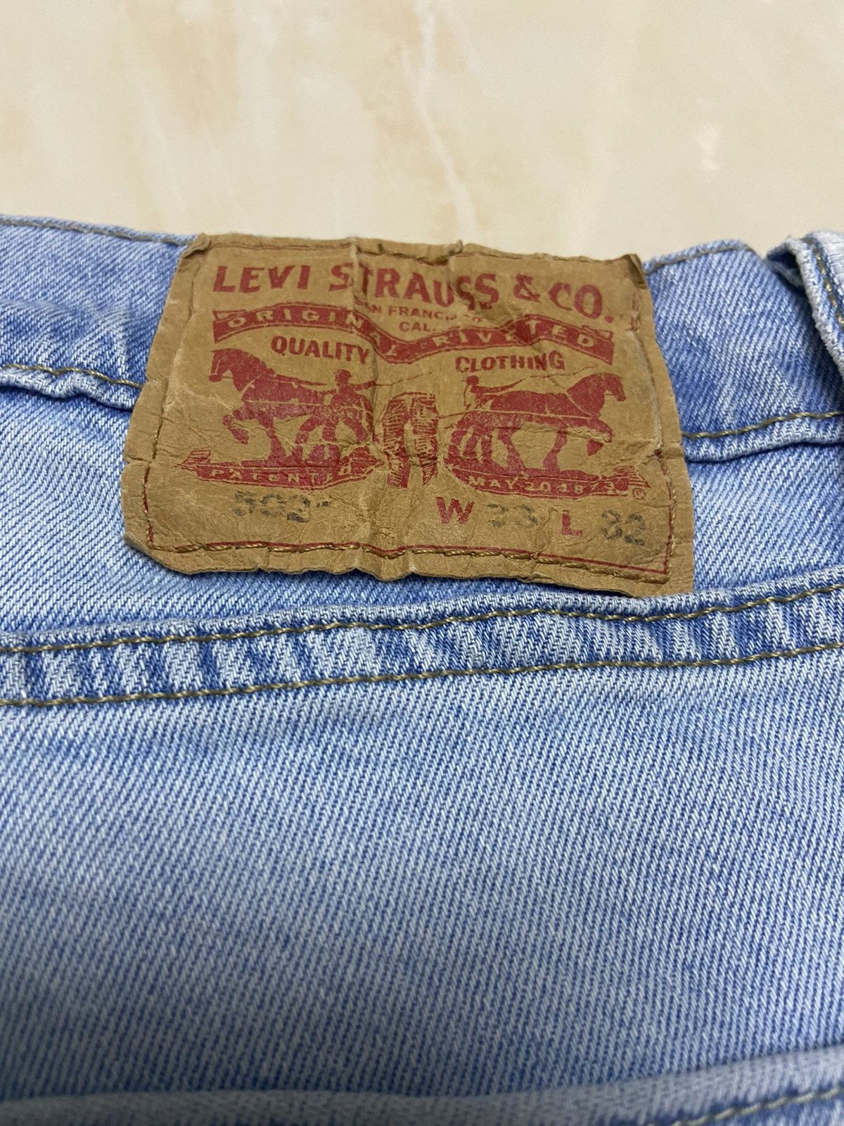 Levi's Vintage 507 Levis Jeans Denim white blue W33 Size US 33 - 8 Thumbnail